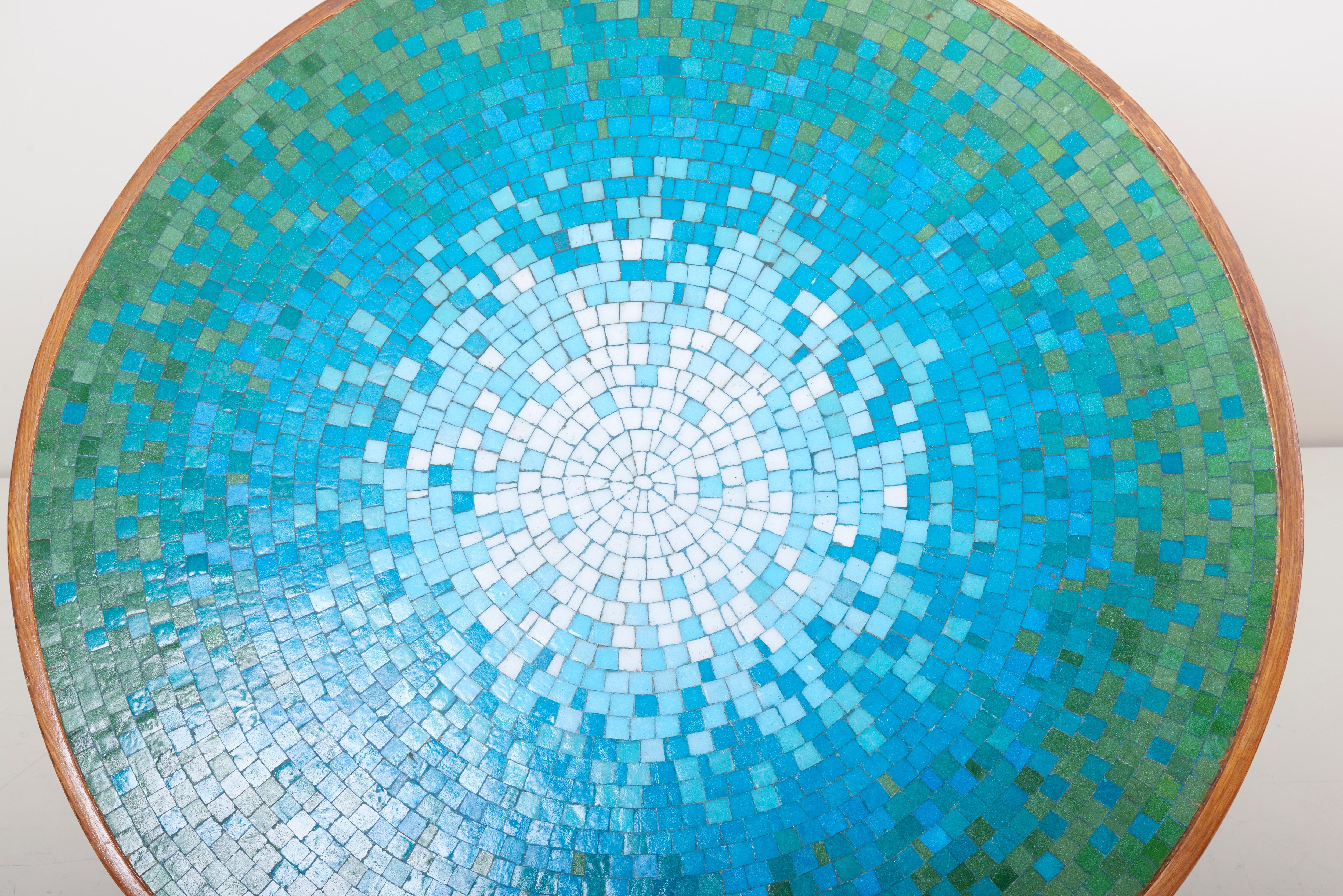 American Huge Colorful Mosaic Tile Top Coffee Table, US, 1961