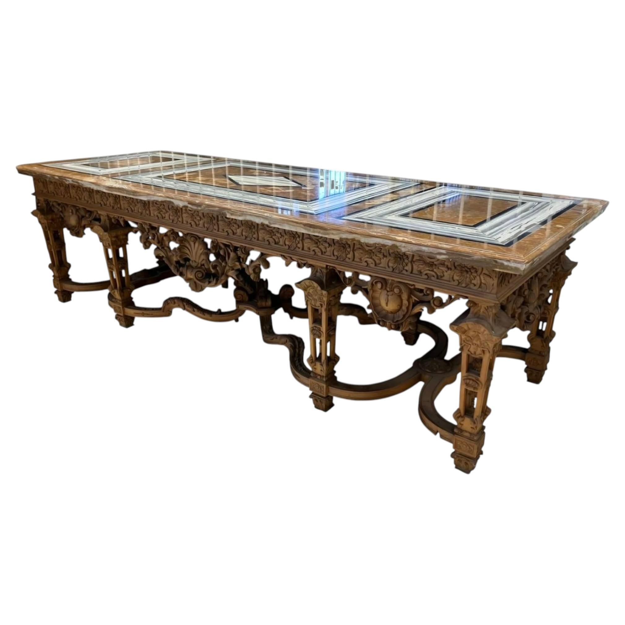 Huge Console Or Table In The Middle Of A Château After A Model From The Château For Sale