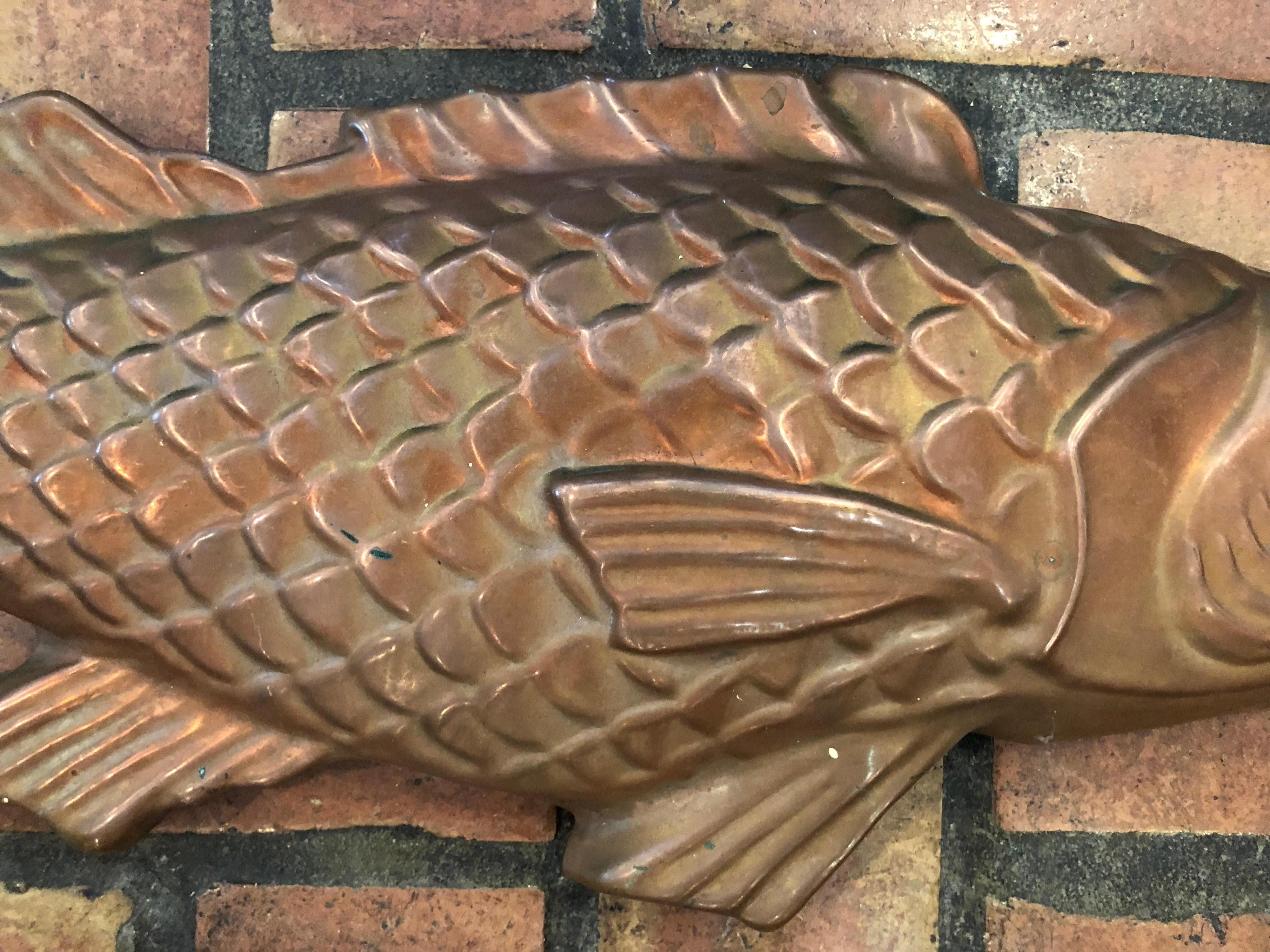 Huge Copper Mold of Fish In Excellent Condition In Redding, CT