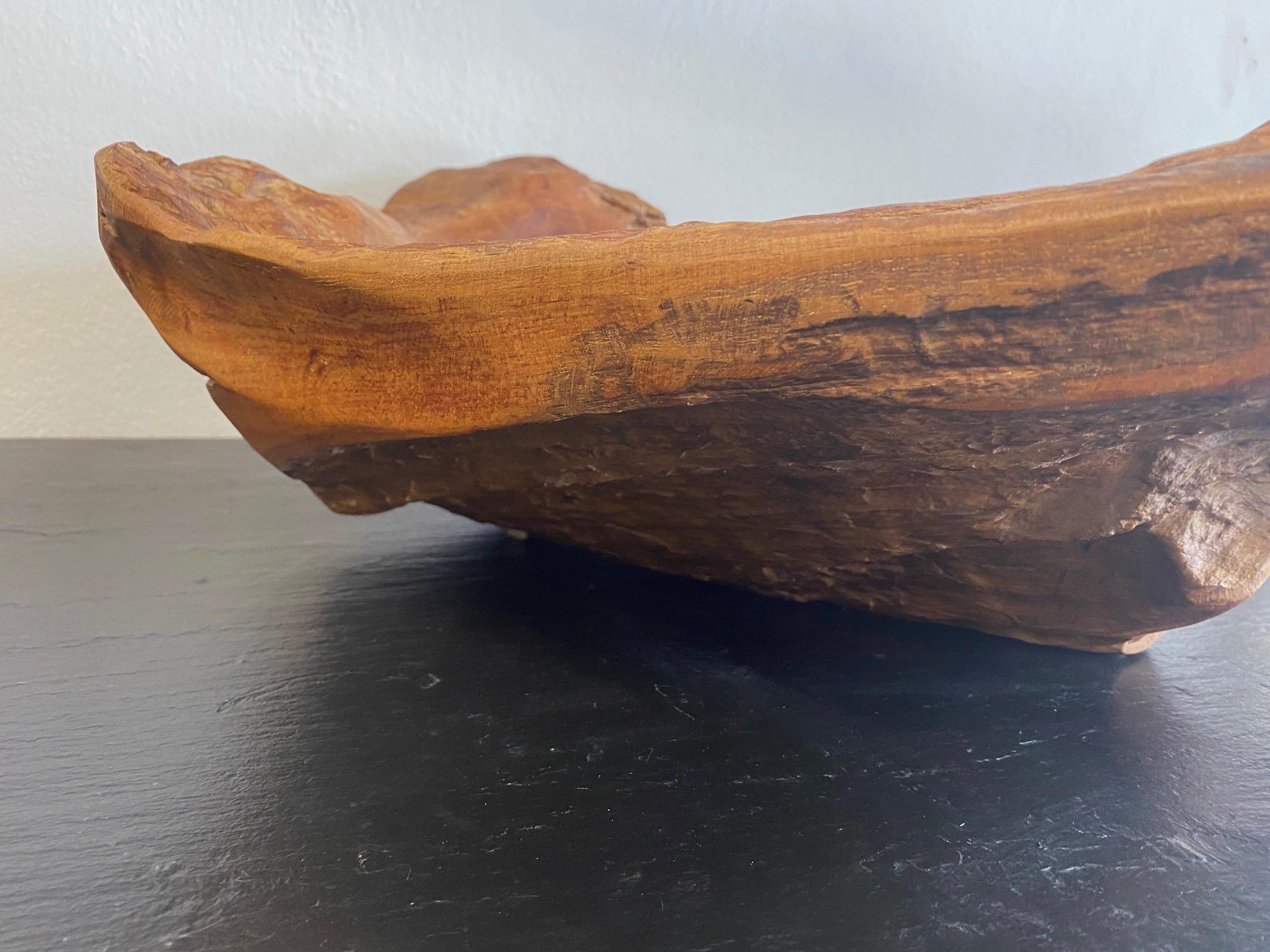 Huge Craved Wood Bowl For Sale 3