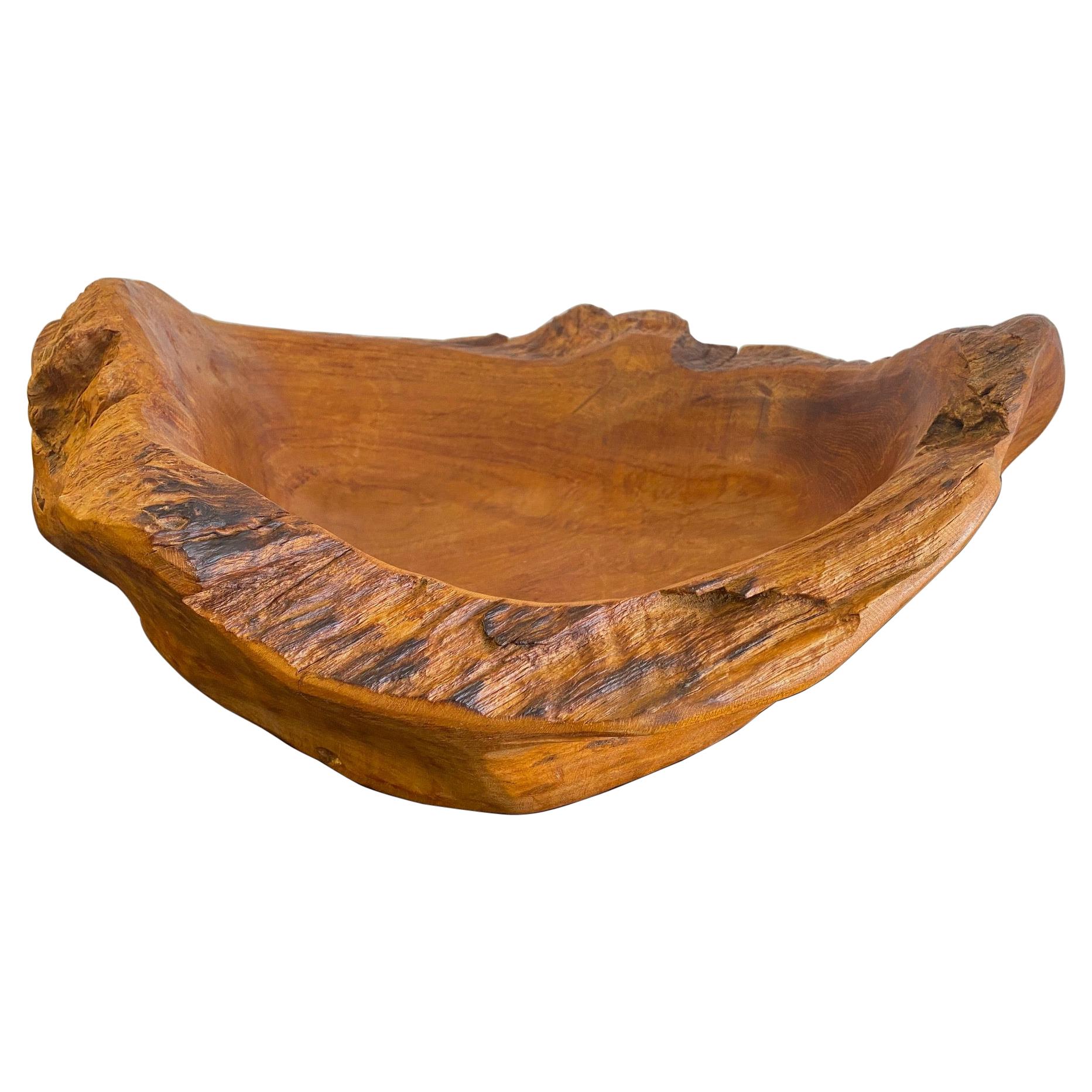 Huge Craved Wood Bowl For Sale