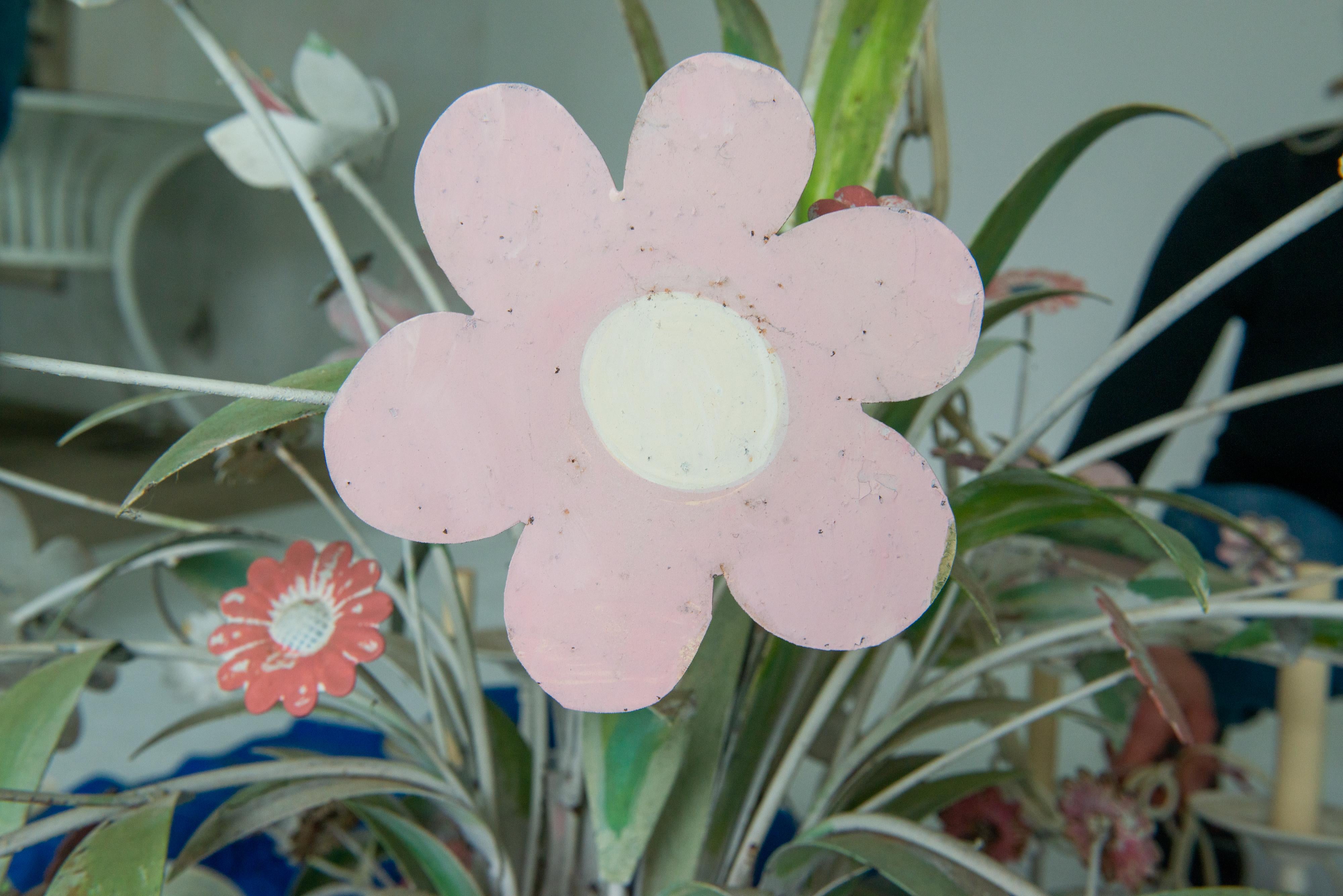 Huge Custom Made Metal Floral Chandelier For Sale 5