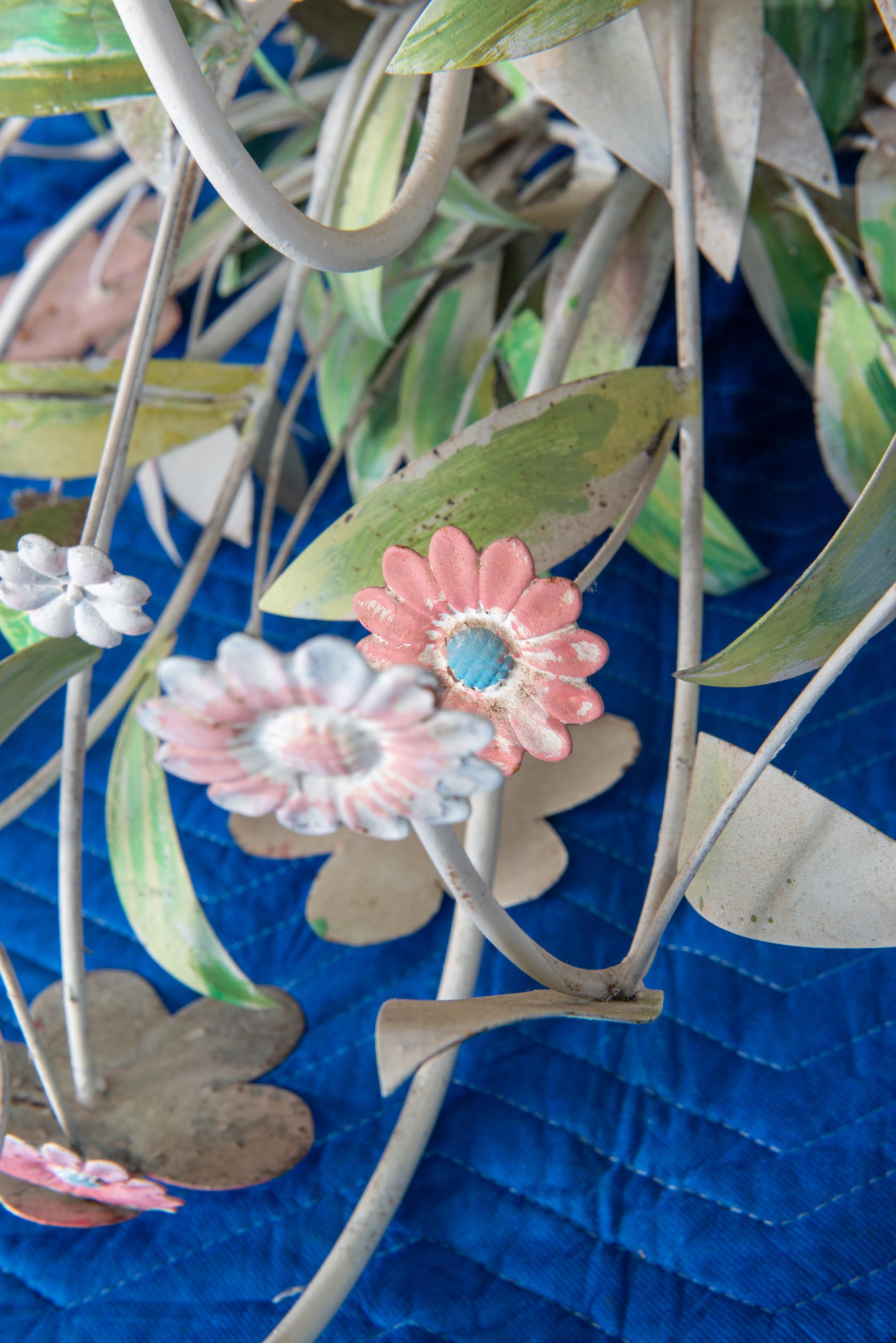 Huge Custom Made Metal Floral Chandelier For Sale 6