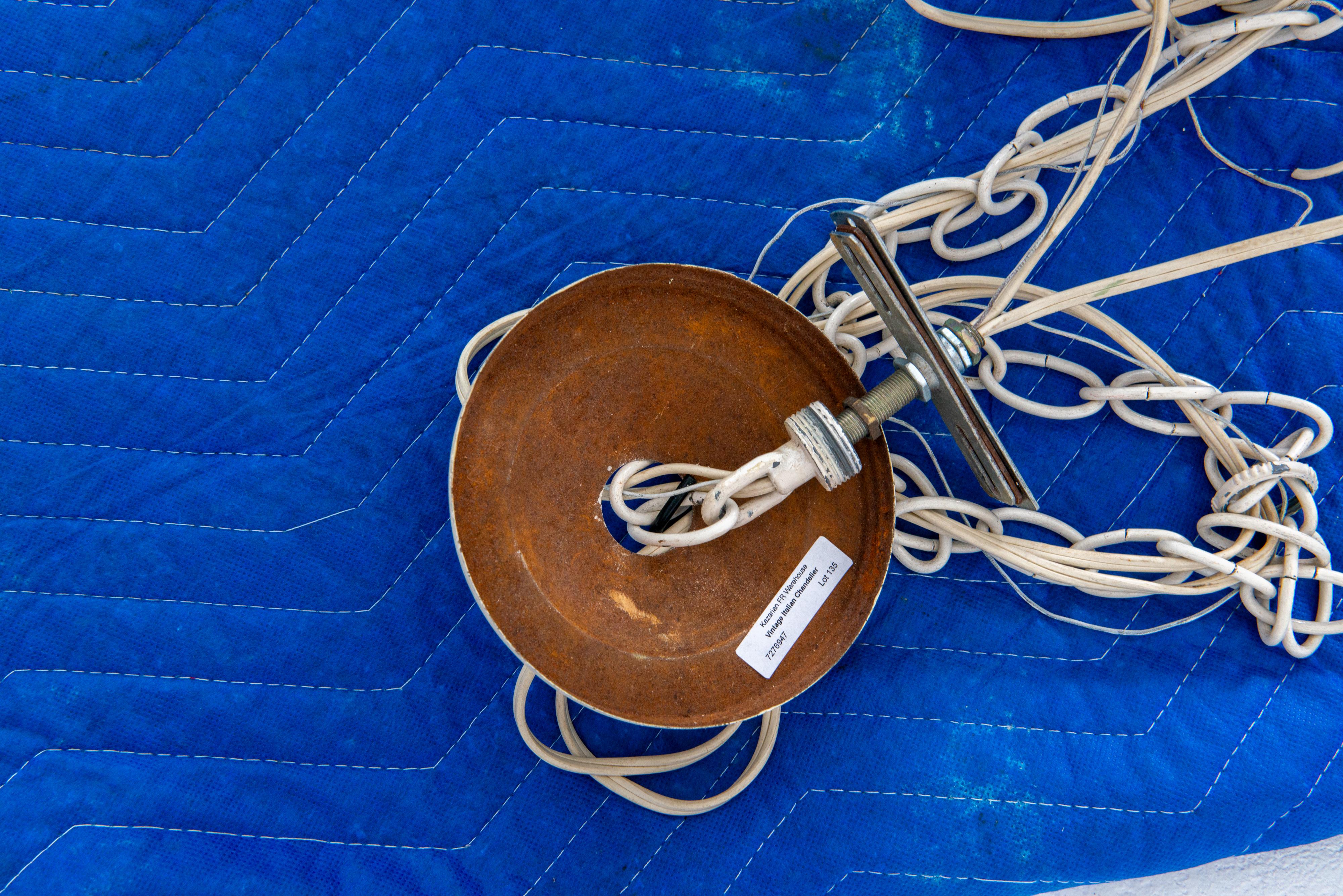 Huge Custom Made Metal Floral Chandelier For Sale 13