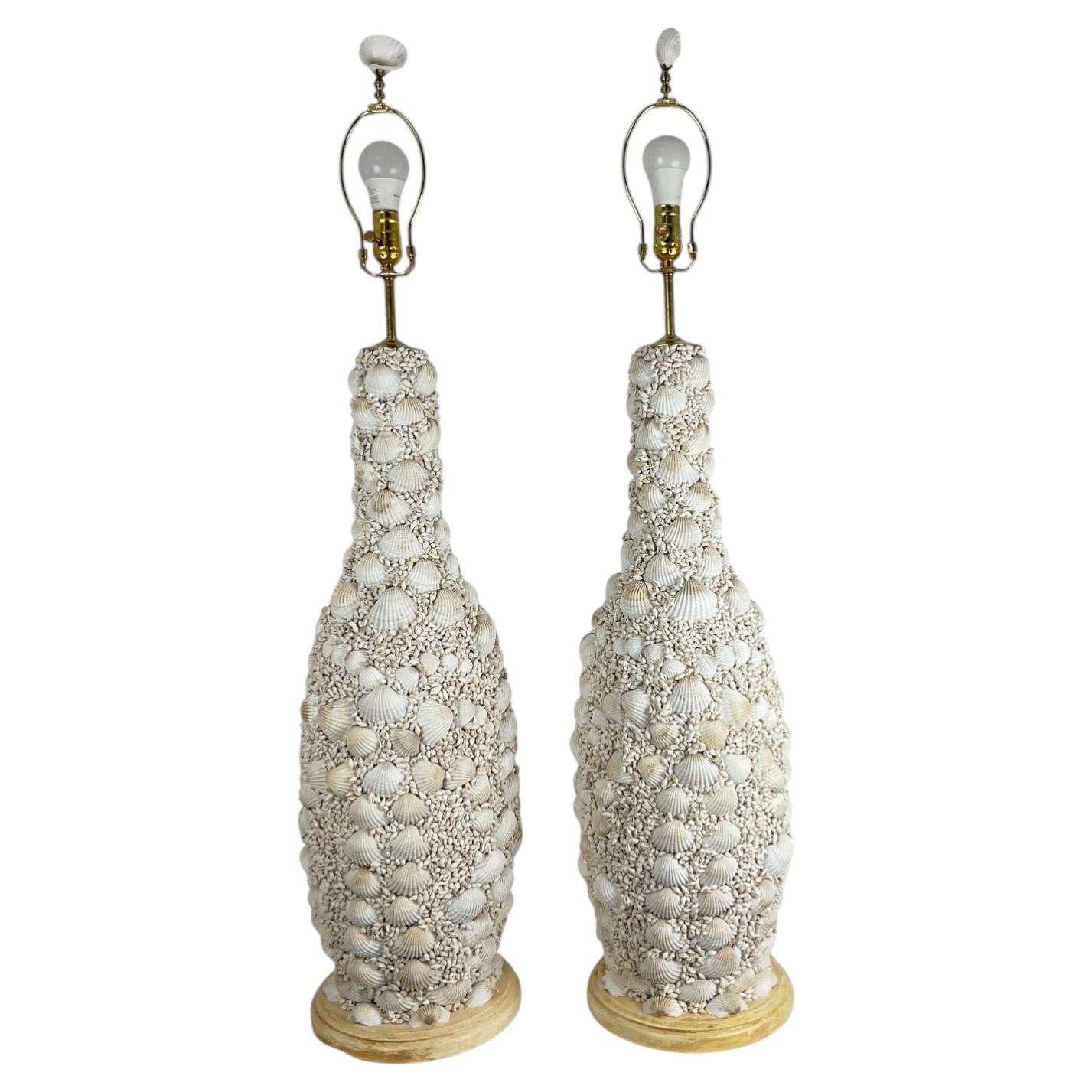 Huge Custom Made Sea Shell Lamps For Sale