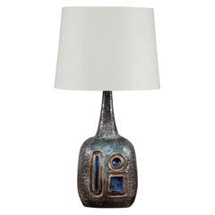 H 35 inch Huge Danish Brutalist Sejer Ceramic Sculptural Table Lamp, 1960s