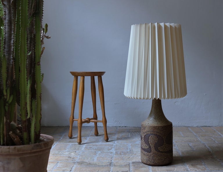Huge Danish Modern 1960s Ceramic Floor Lamp With Robert Kasal Le Klint