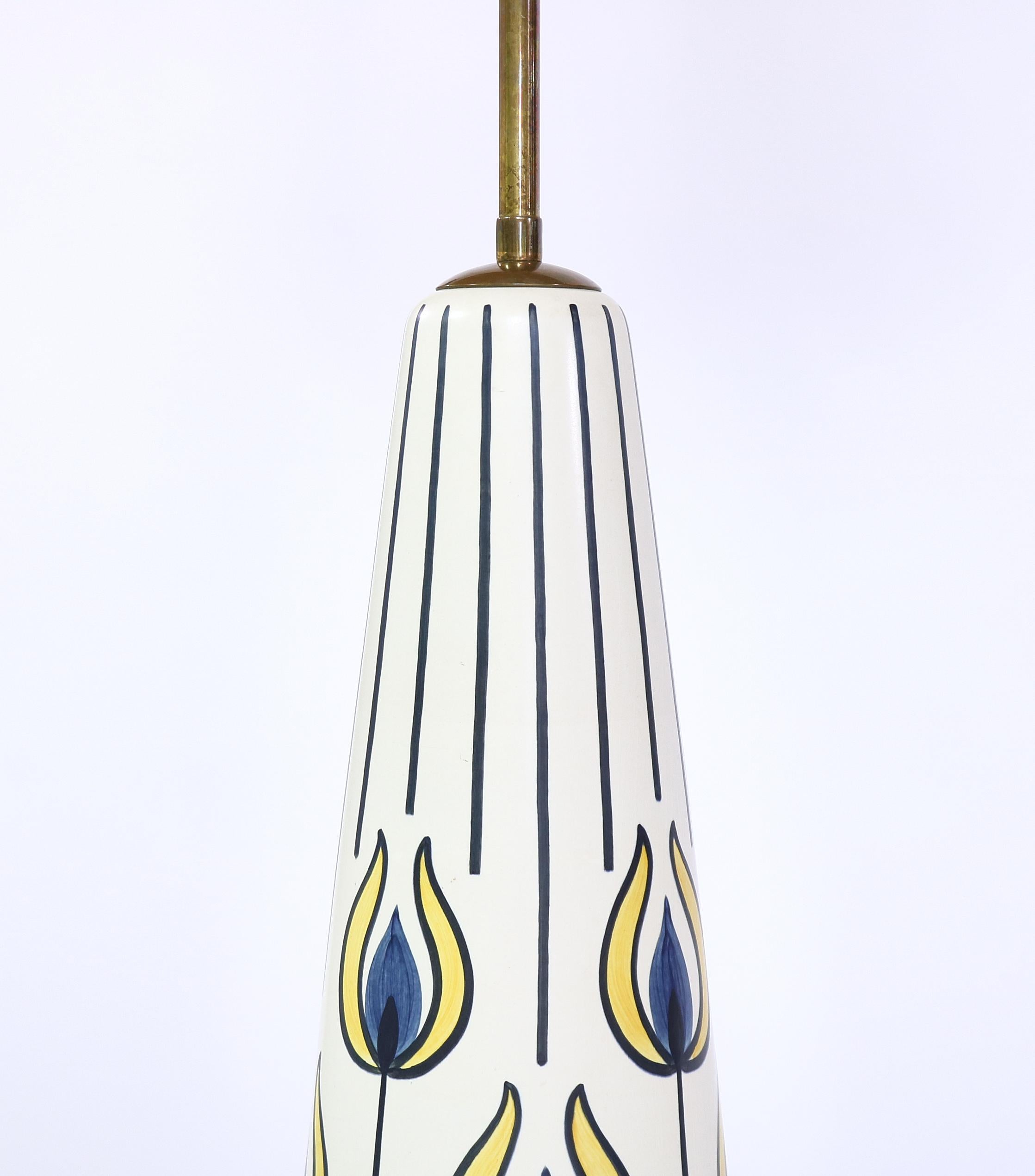 Scandinavian Modern Huge Ceramic Floor Lamp by Rigmor Nielsen for Søholm, 1960s, Danish Modern 