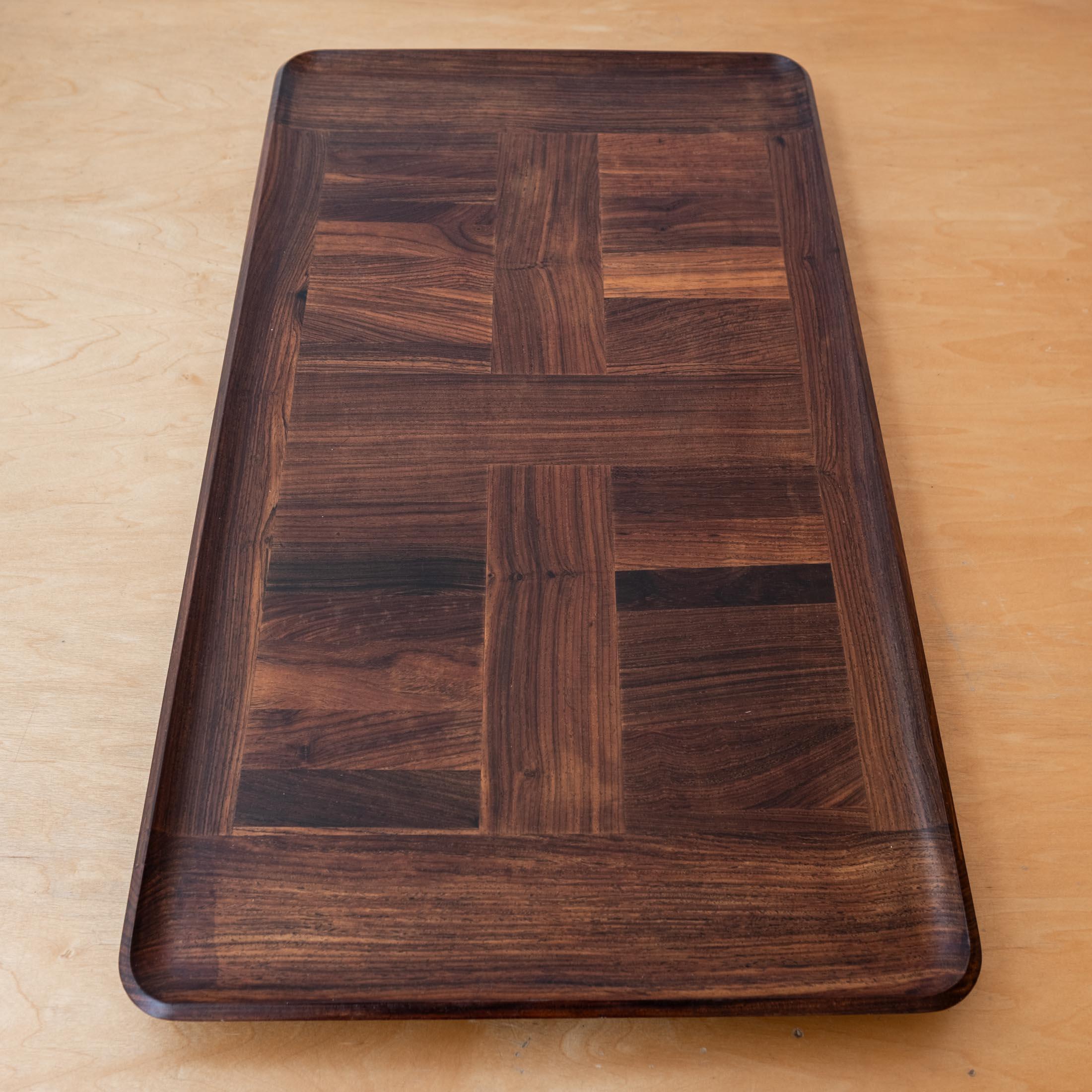 Enorme bandeja Dansk Rare Woods Cocobolo de Jens Quistgaard Moderno de mediados de siglo