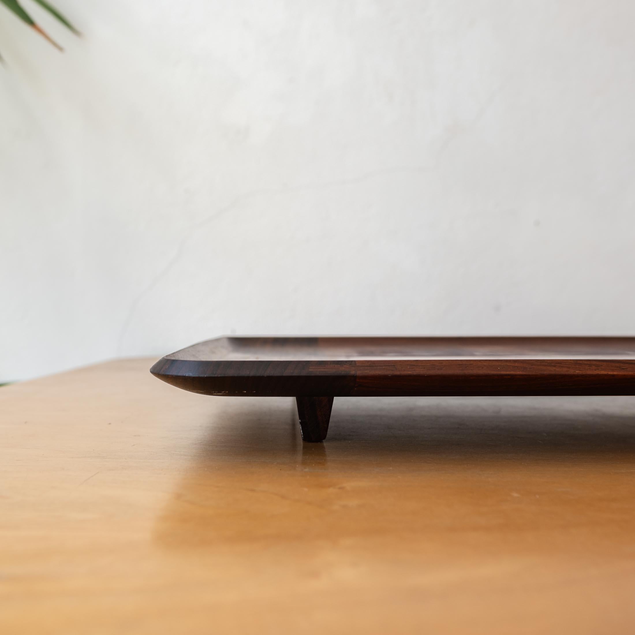 Enorme bandeja Dansk Rare Woods Cocobolo de Jens Quistgaard Danés