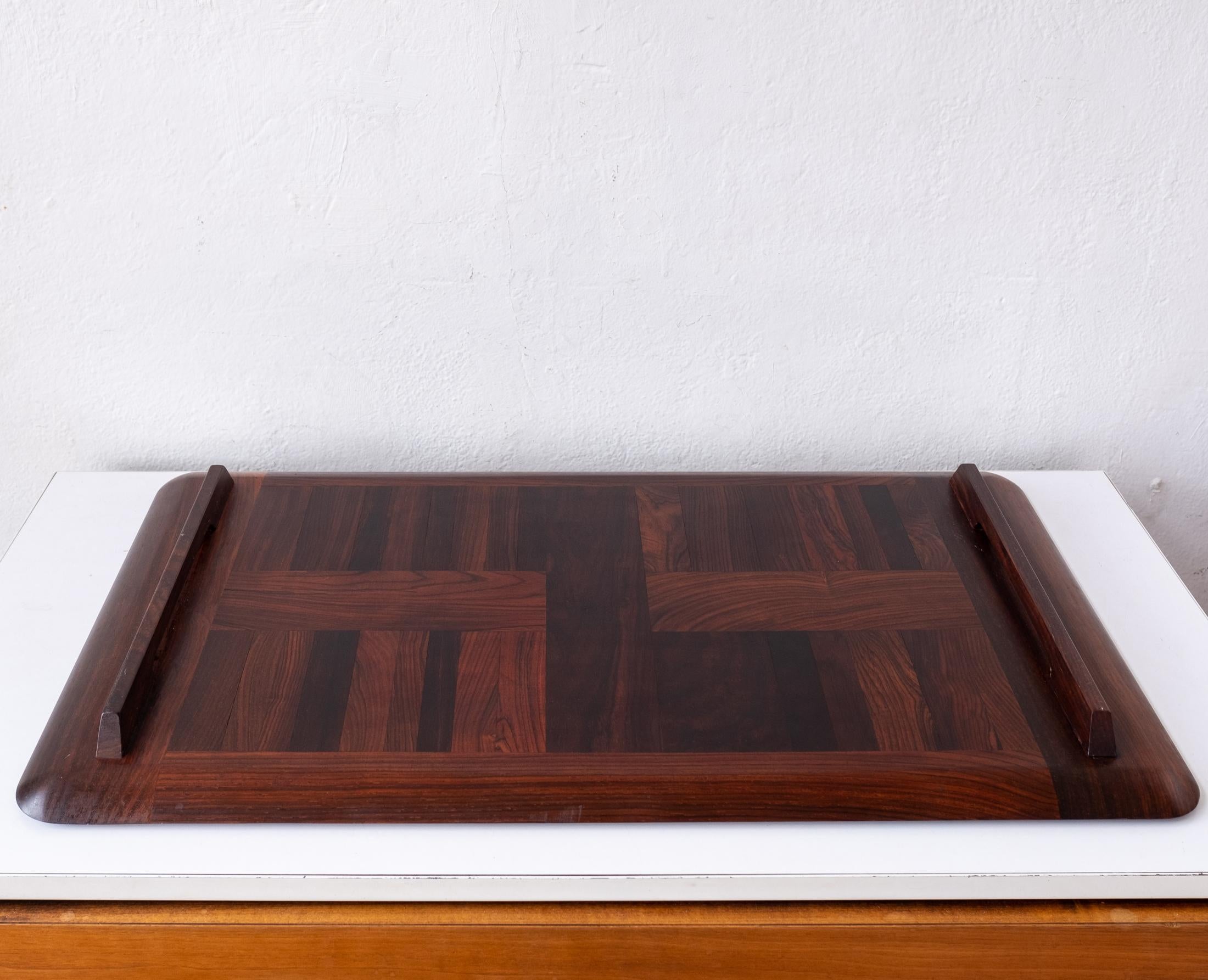 Huge Dansk Rare Woods Cocobolo Tray by Jens Quistgaard In Good Condition In San Diego, CA