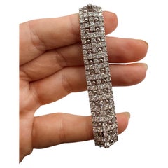 Huge diamond bangle bracelet 18KT gold