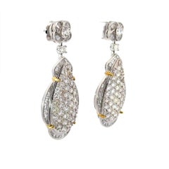 Huge Diamond Pear Drop Earring