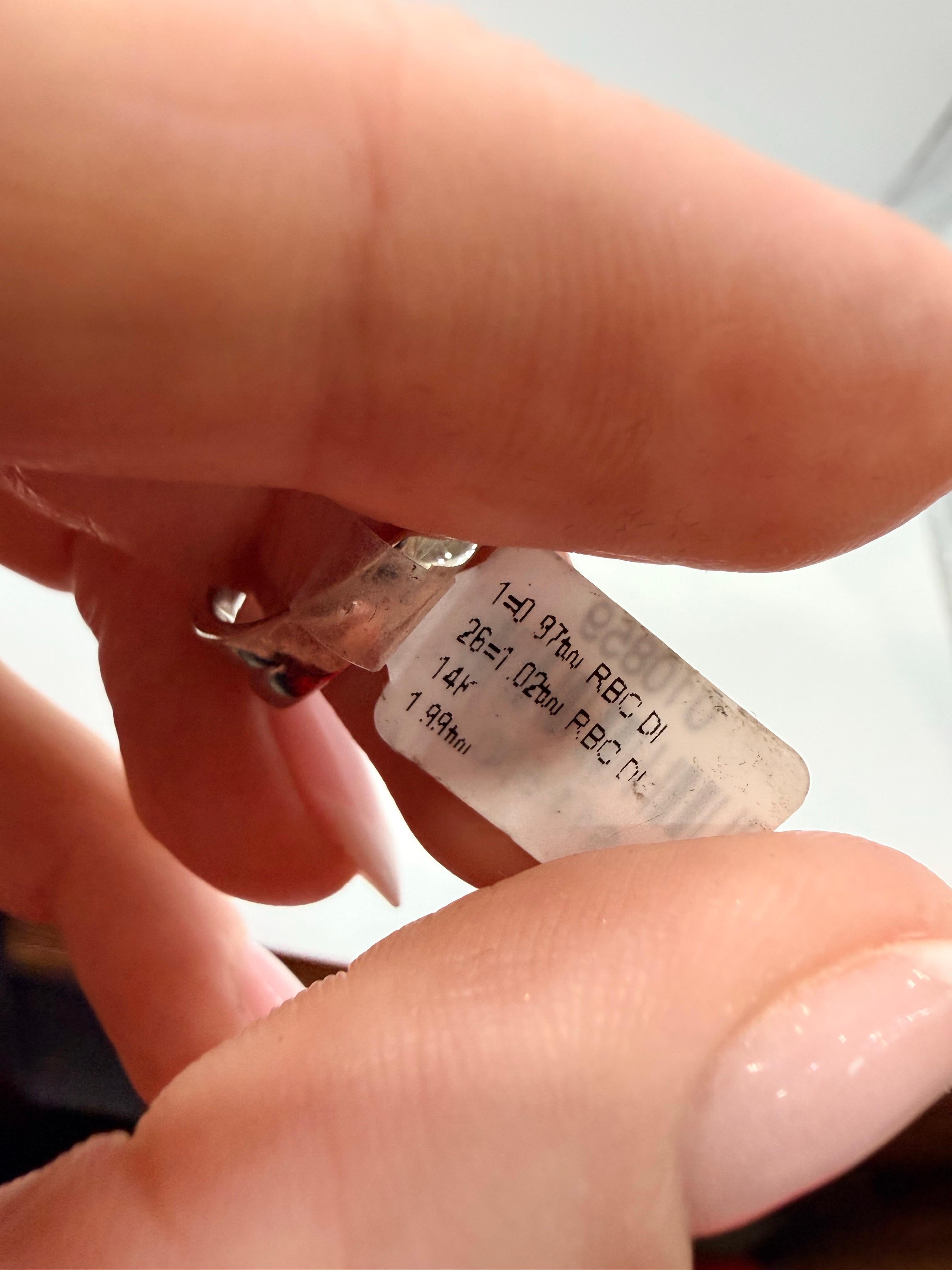 Bague à gros diamants en or 14KT look designer en vente 1