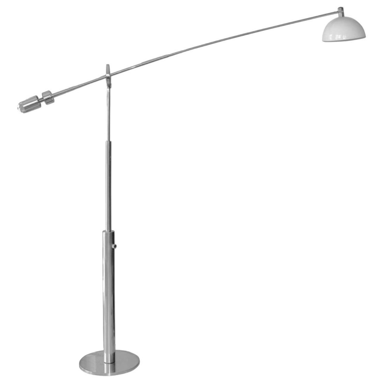 Große Stehlampe „Dios“ aus Nickel und Messing von Florian Schulz, Deutschland, 1990er Jahre im Angebot