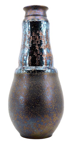 Enorme jarrón Disco de gres, finales de los 70