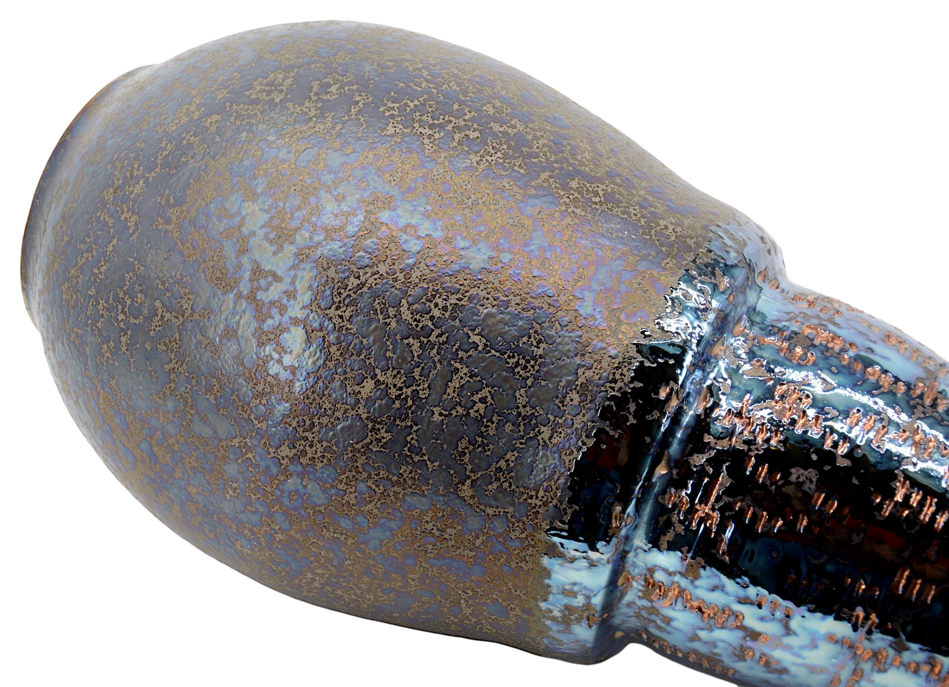 Fine XX secolo Enorme vaso in gres Disco, fine anni '70 in vendita