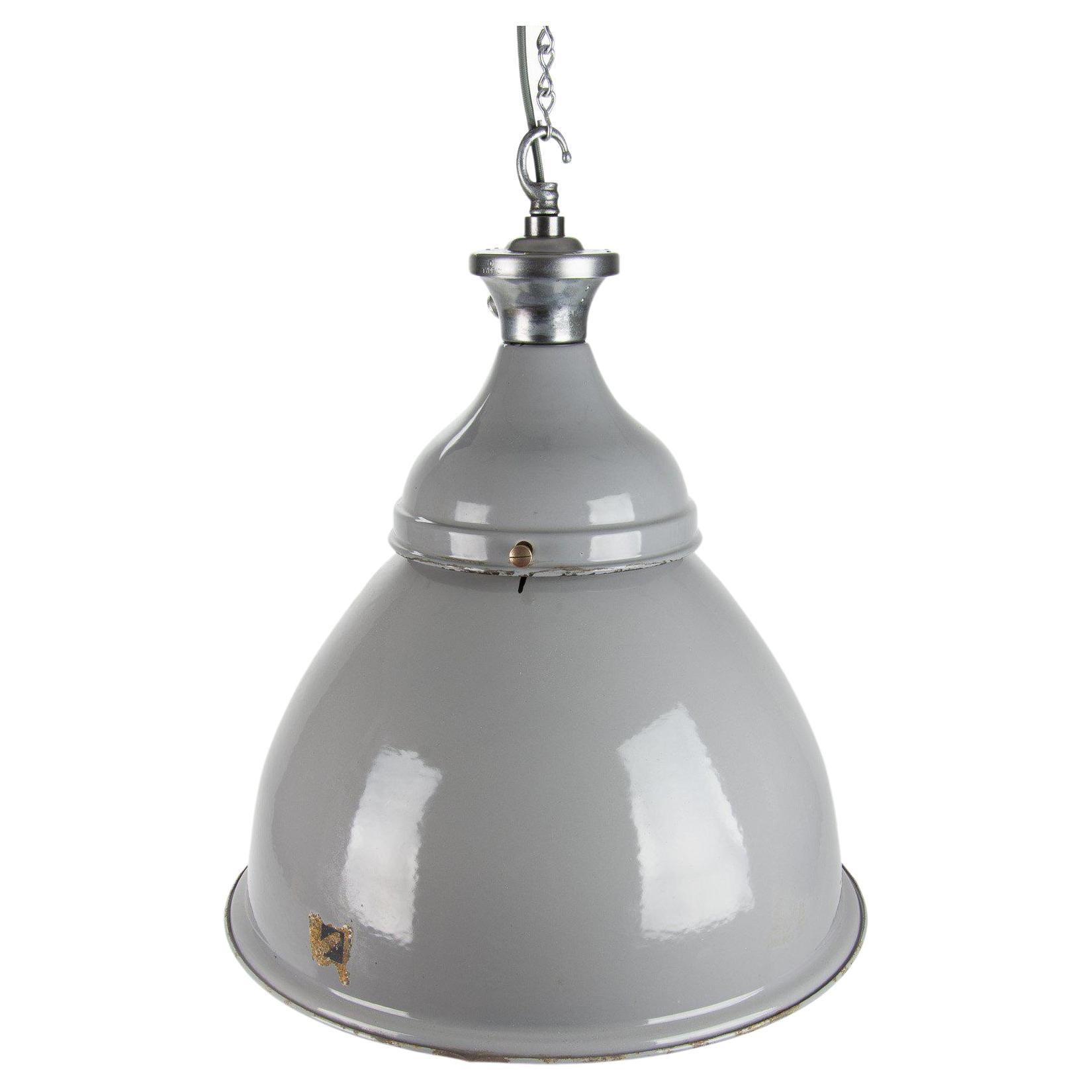 Huge Double Dome Industrial Pendant by Benjamin Electric 'V1' For Sale