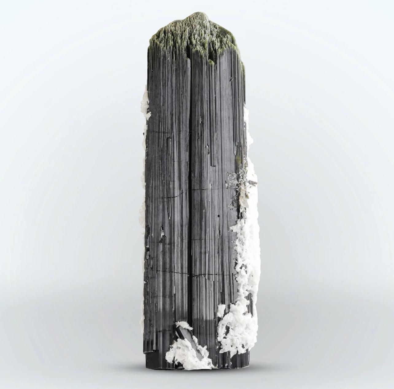 Other Huge Double Terminated Tourmaline With Snowy White Cleavelandite From Pakistan For Sale