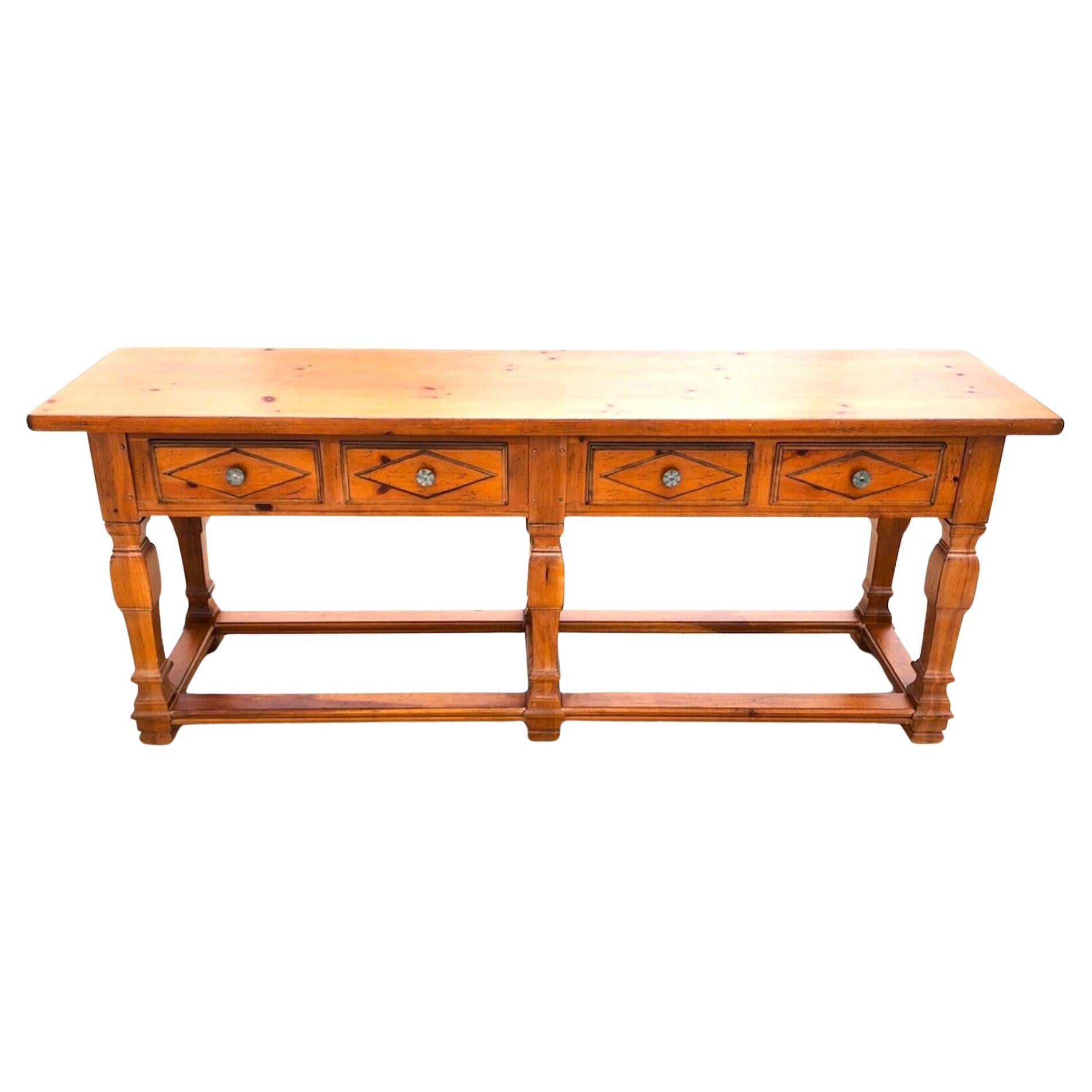 Huge Drexel Heritage Console Table 90" For Sale