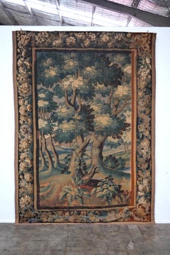 Huge early 1700's Verdure Aubusson Tapestry