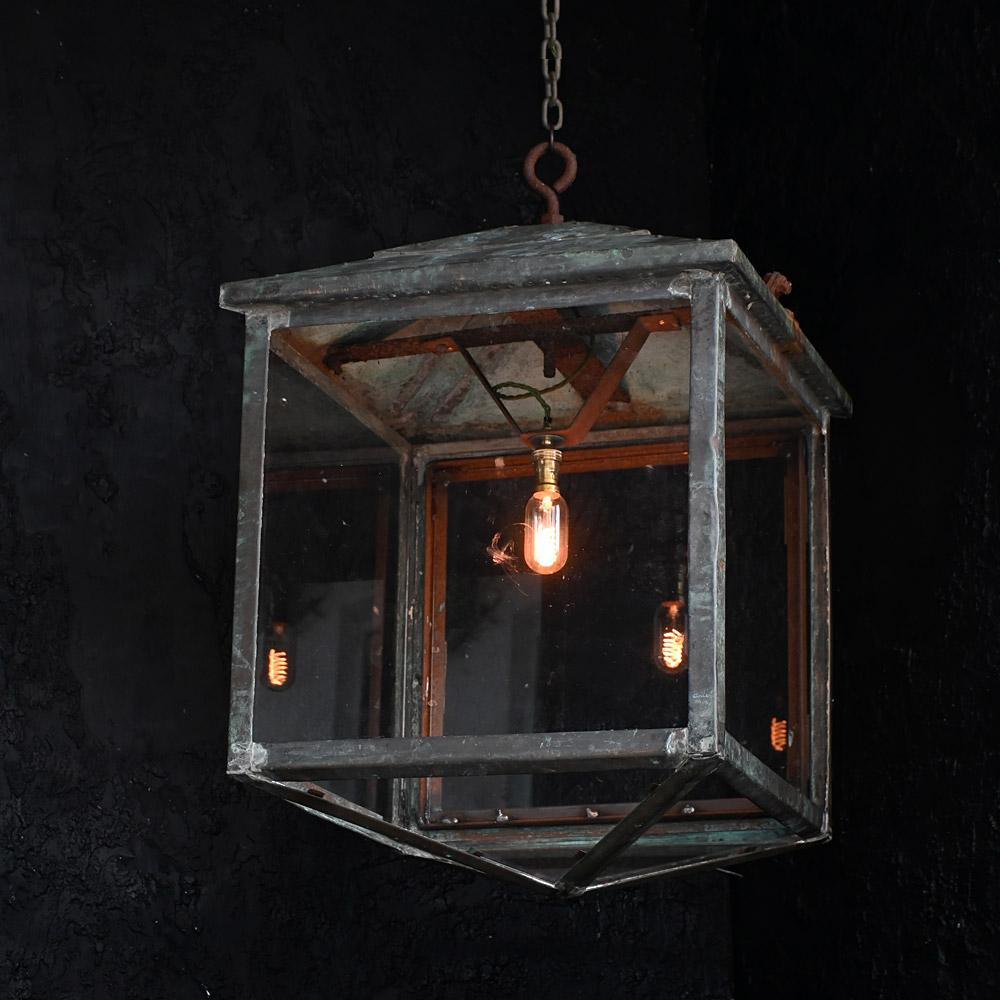 Late Victorian Huge Early 20th Century English Lantern For Sale