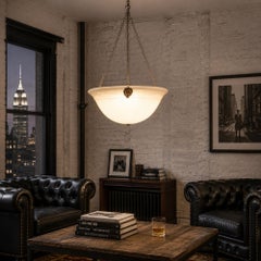 Huge early 20th Century English moonstone light