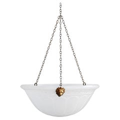 Huge early 20th Century English moonstone light