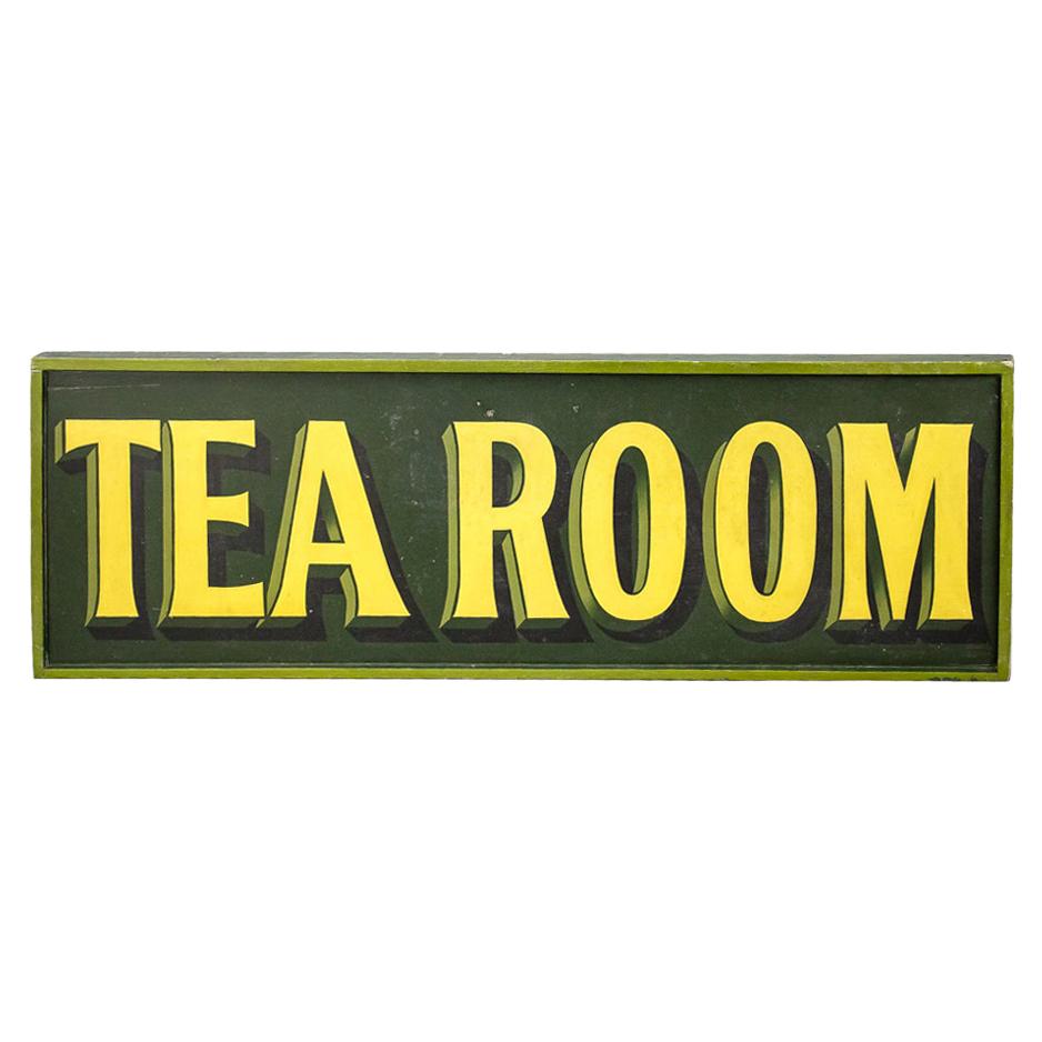 Huge Early 20th Century English "Tea Room" Sign