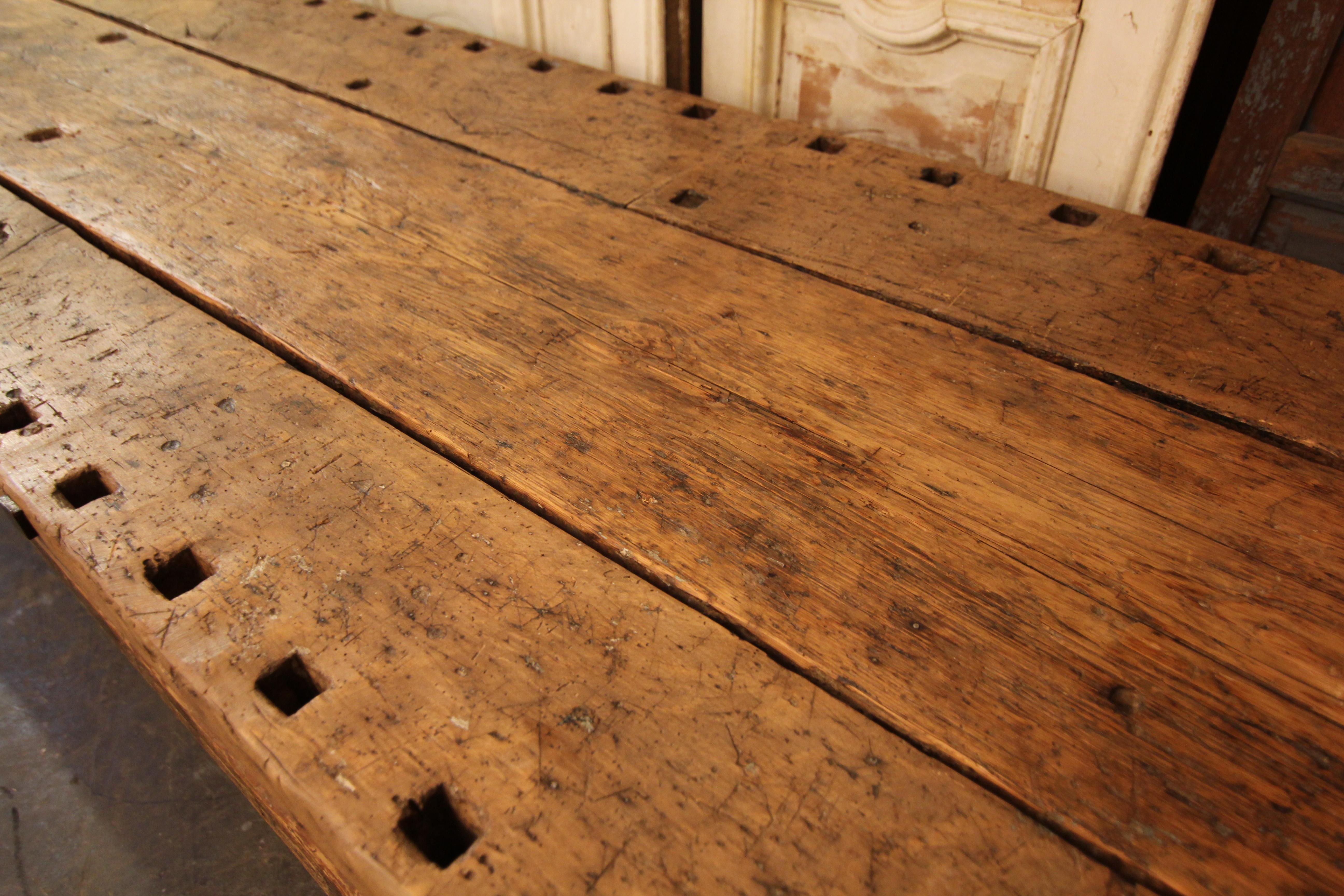 Monumental Early 20th Century European Workbench or Work Table 6