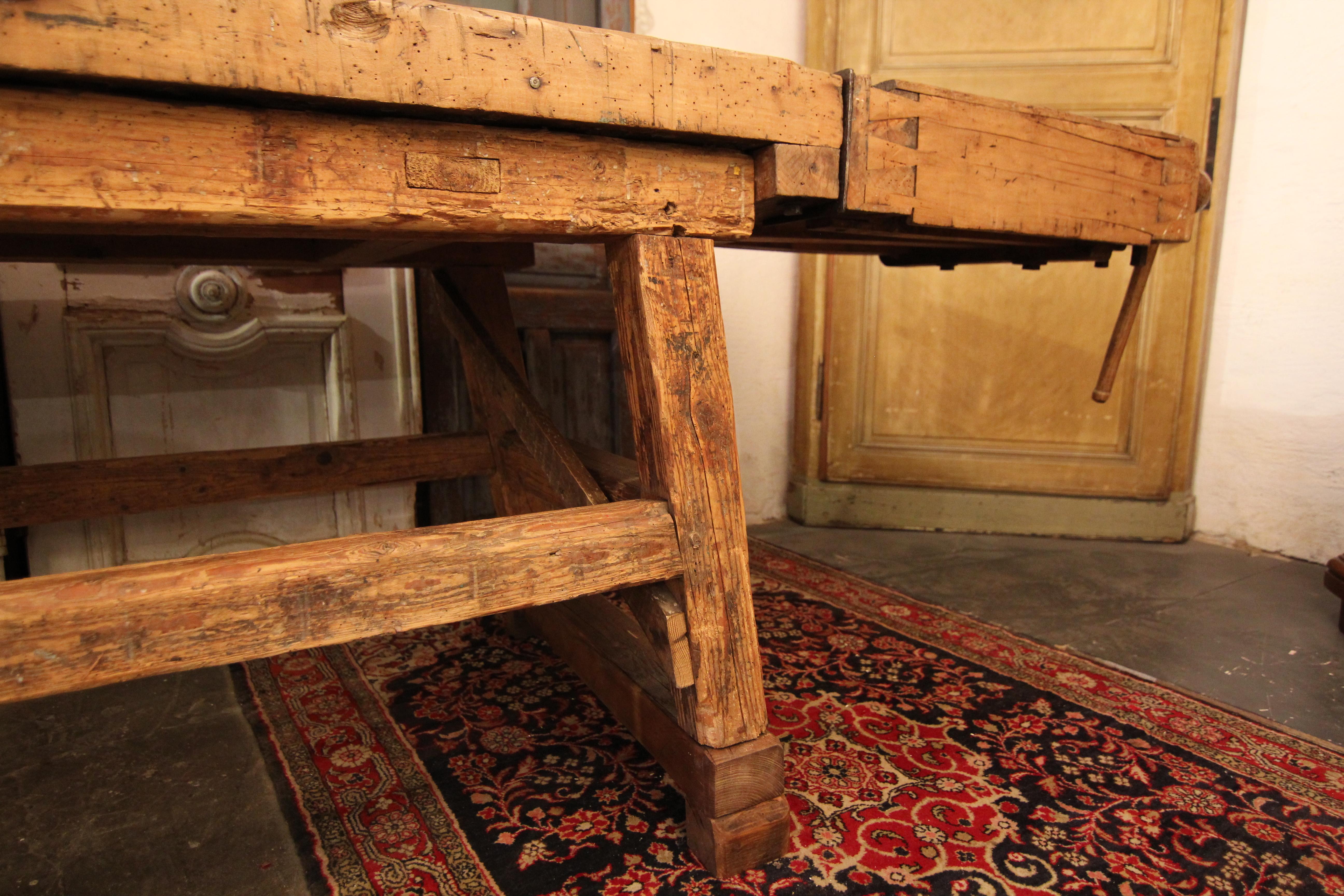 Monumental Early 20th Century European Workbench or Work Table 10