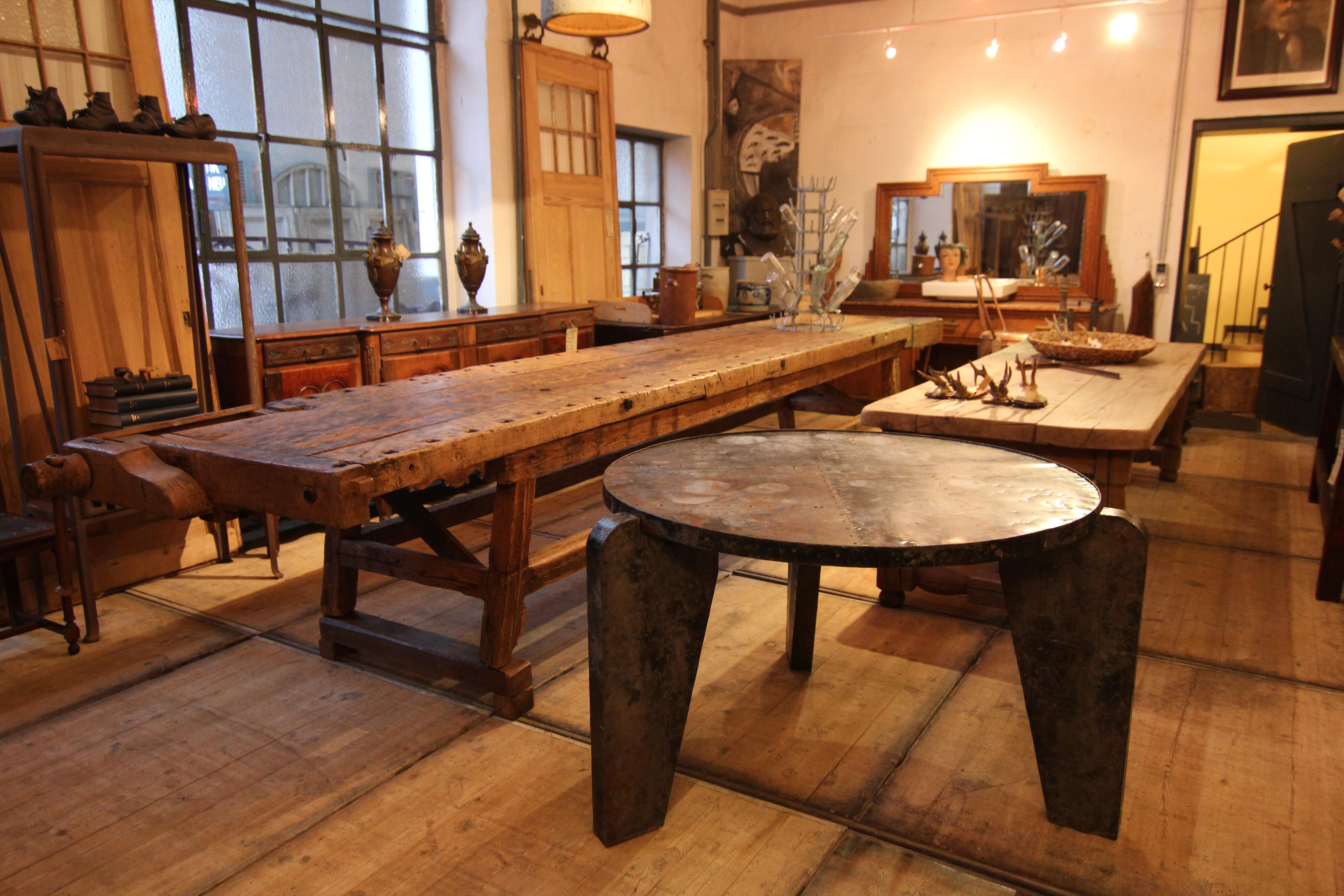 Monumental Early 20th Century European Workbench or Work Table 14