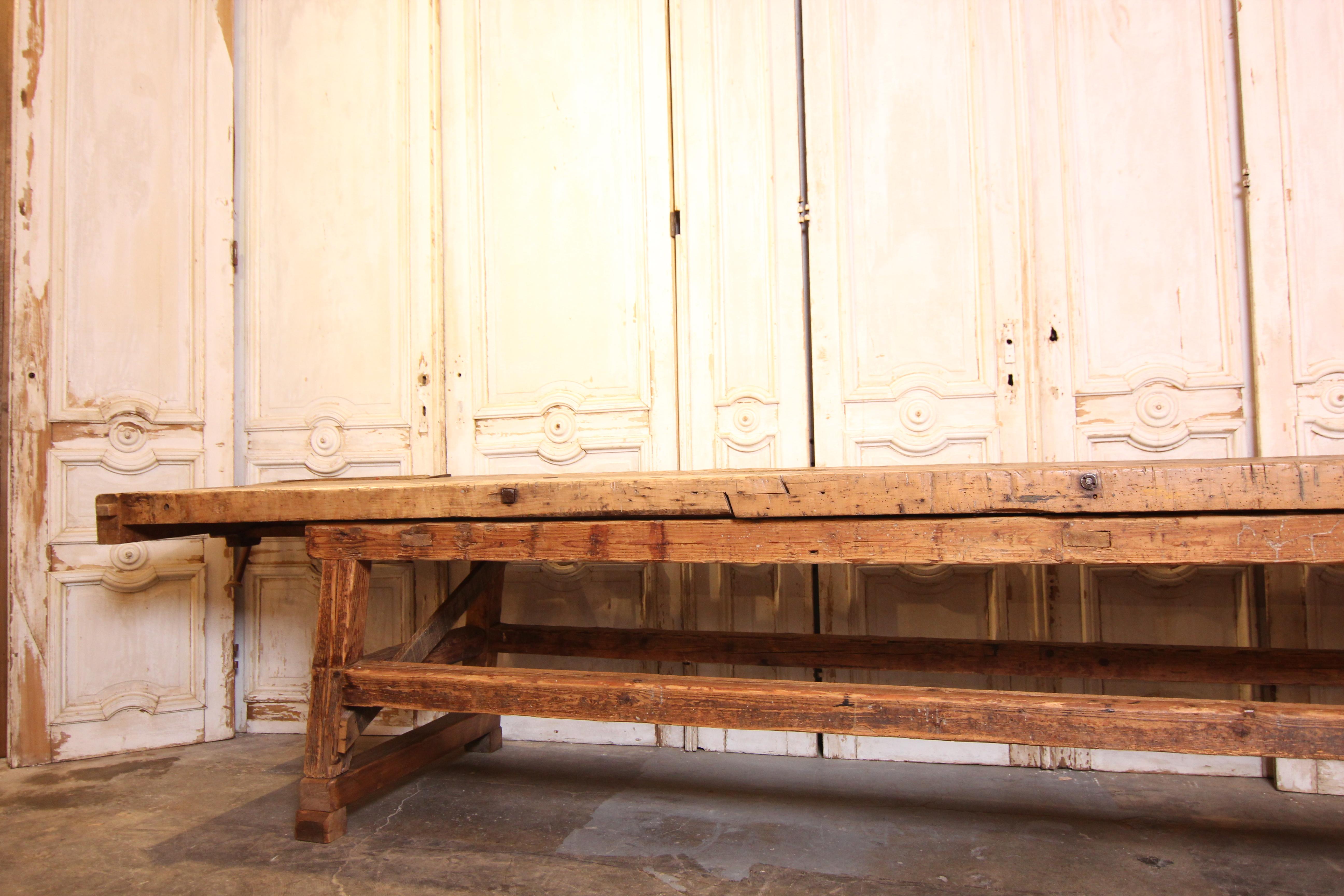 Monumental Early 20th Century European Workbench or Work Table 3