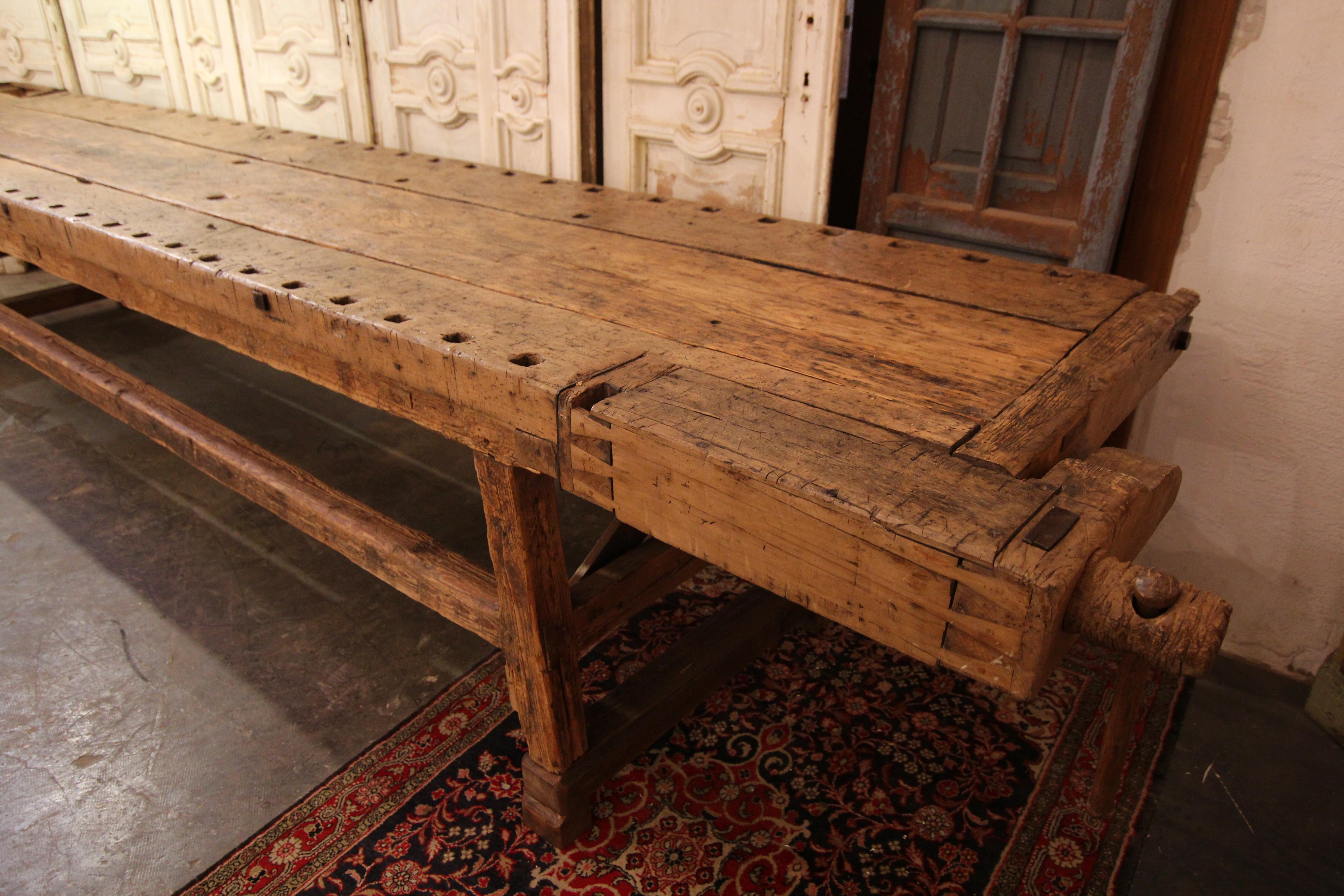 Monumental Early 20th Century European Workbench or Work Table 4