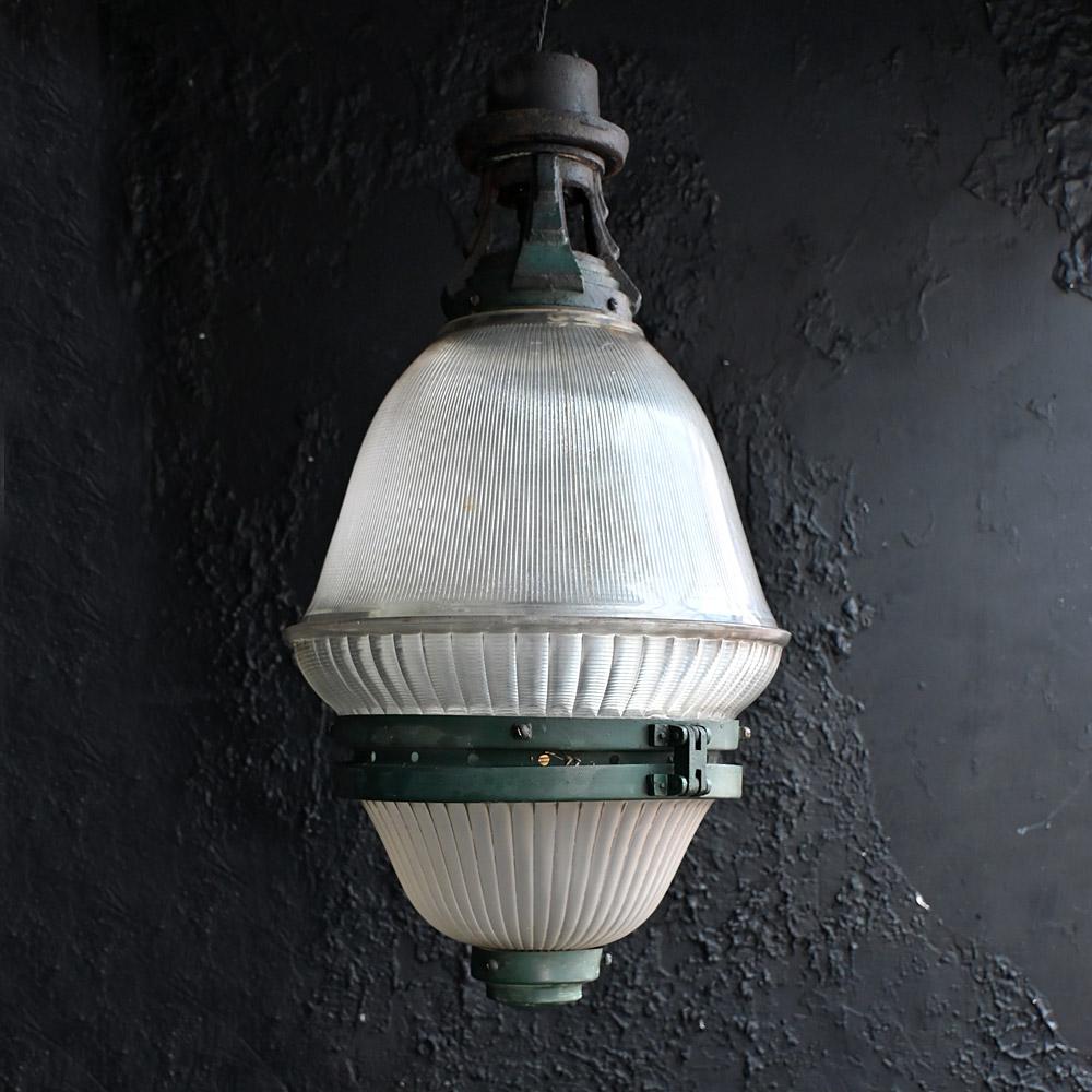 Hand-Crafted Huge Early 20th Century French Holophane Light  For Sale