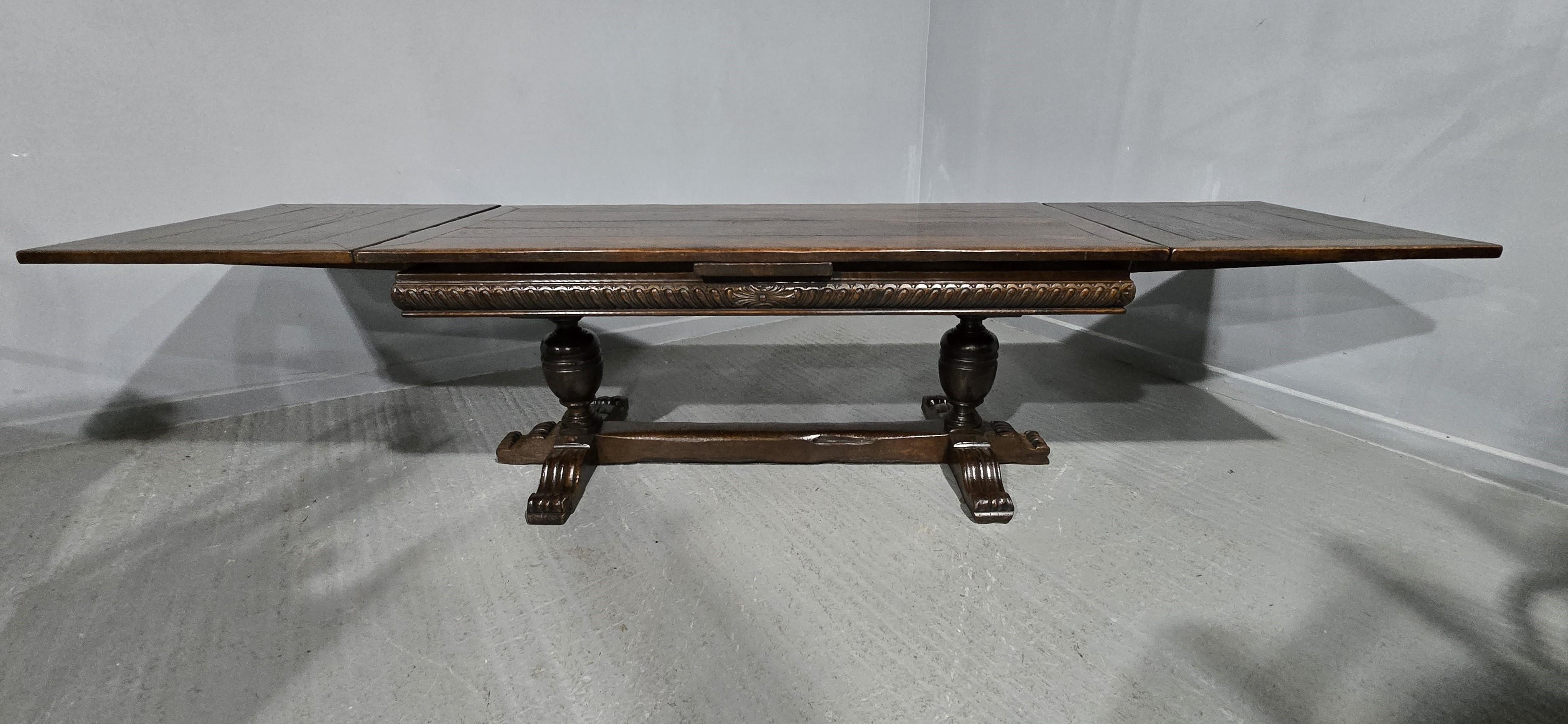 Huge Elizabethan Oak Refrectory Dining Table For Sale 5