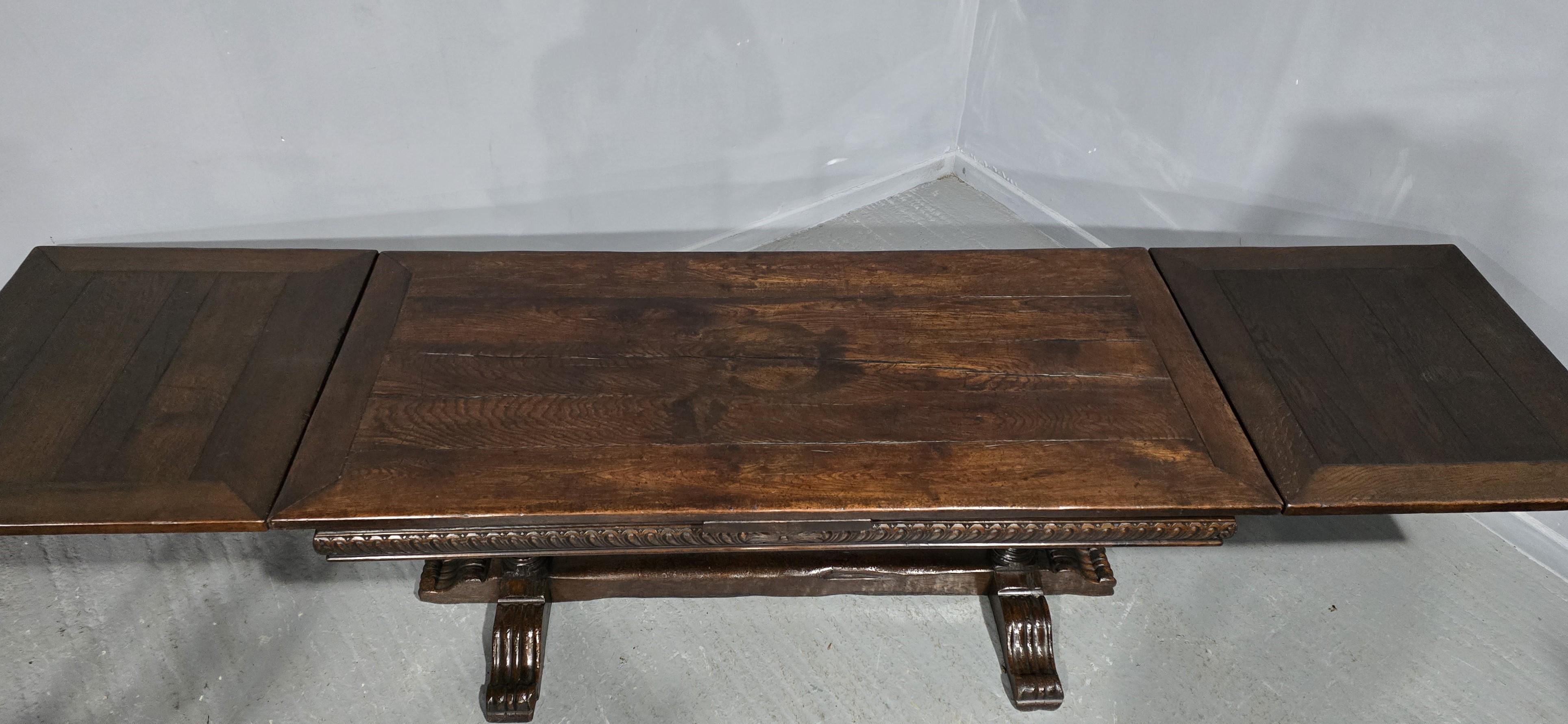 Huge Elizabethan Oak Refrectory Dining Table For Sale 1