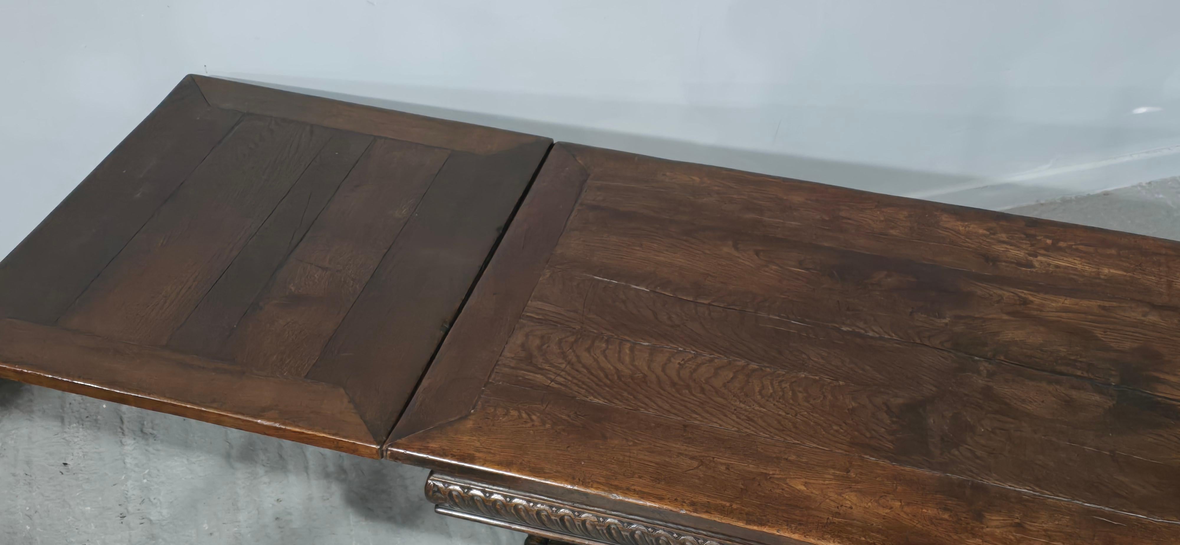 Huge Elizabethan Oak Refrectory Dining Table For Sale 2