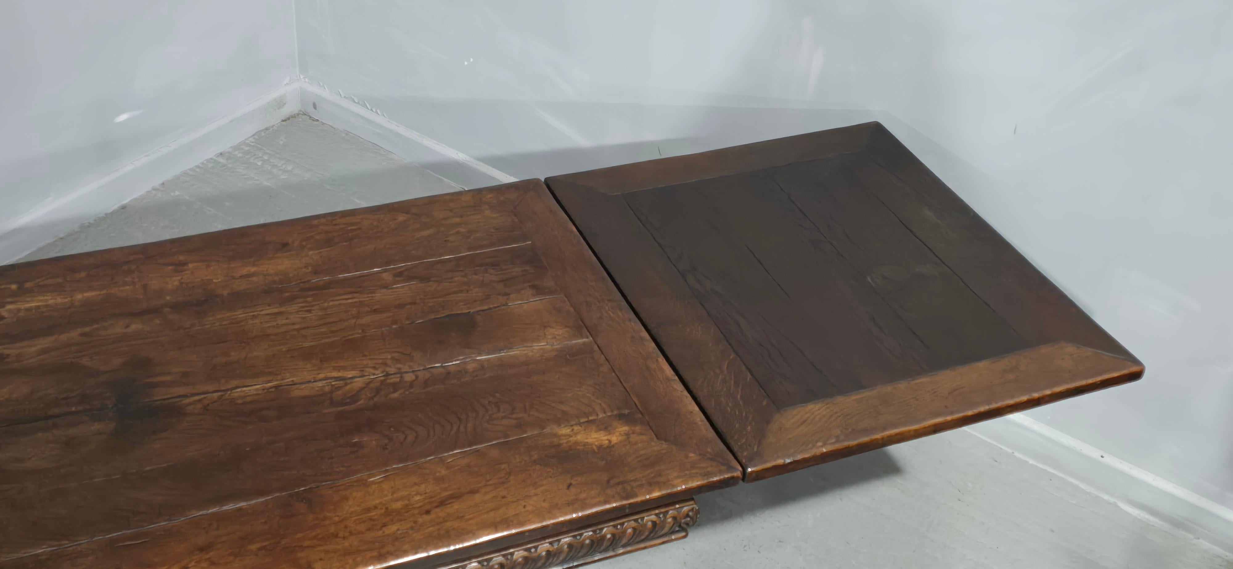 Huge Elizabethan Oak Refrectory Dining Table For Sale 4