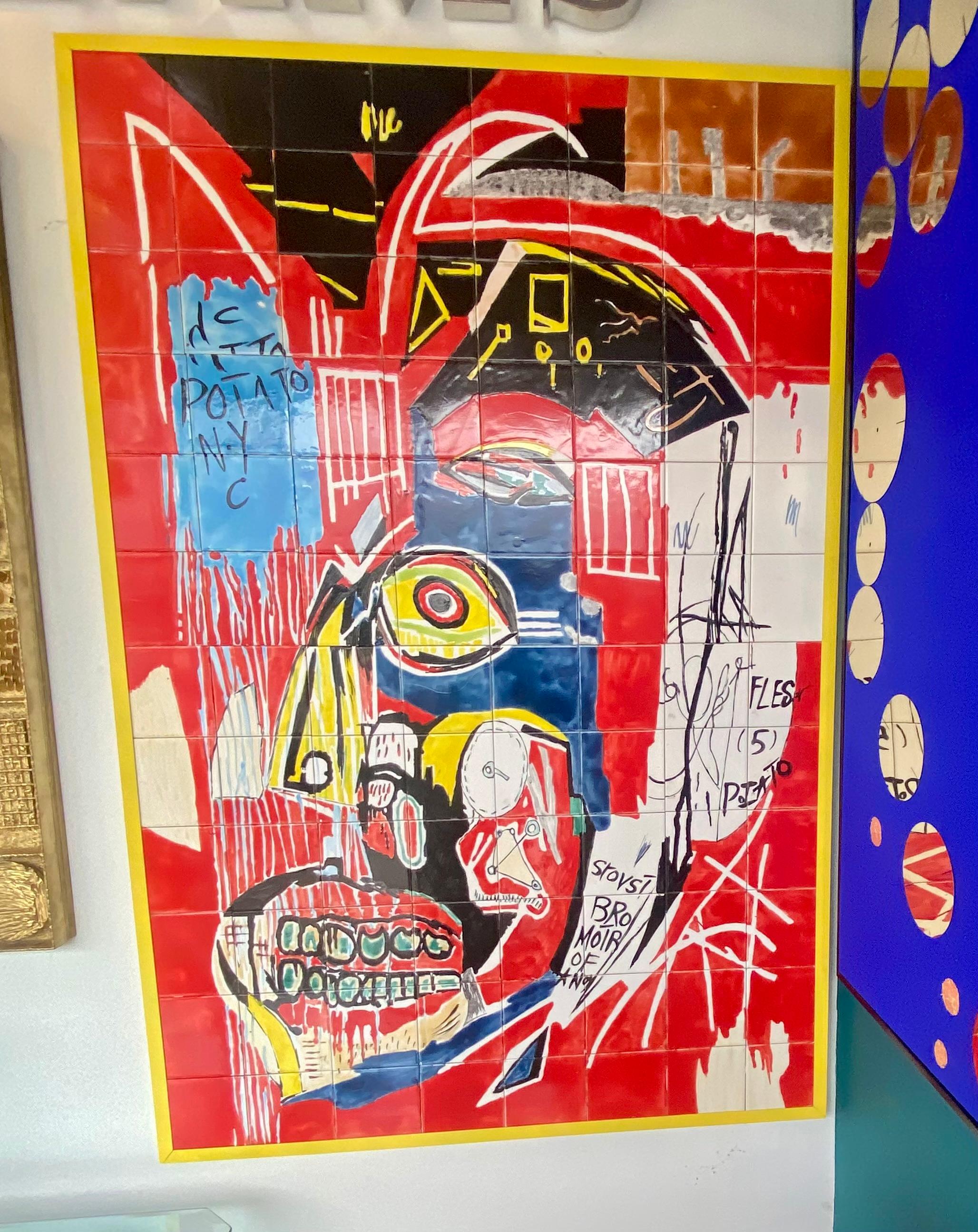 Riesige Emaille-auf-Keramik-Grafitti-Tafel im Angebot 4