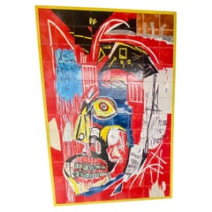 Huge Enamel on Ceramic Grafitti Panel