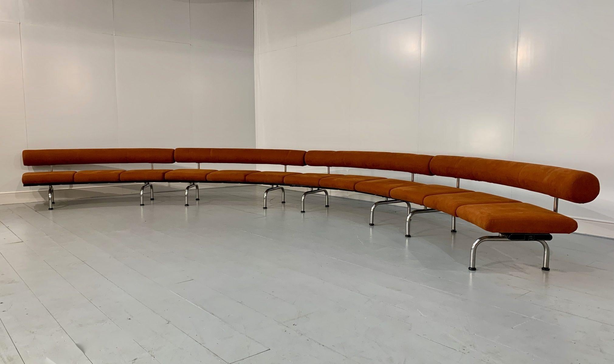 Hello Friends, and welcome to another unmissable offering from Lord Browns Furniture, the UK’s premier resource for fine Sofas and Chairs.

On offer on this occasion is a rare, huge, striking “Pipeline” sofa/bench consisting of 4 identical