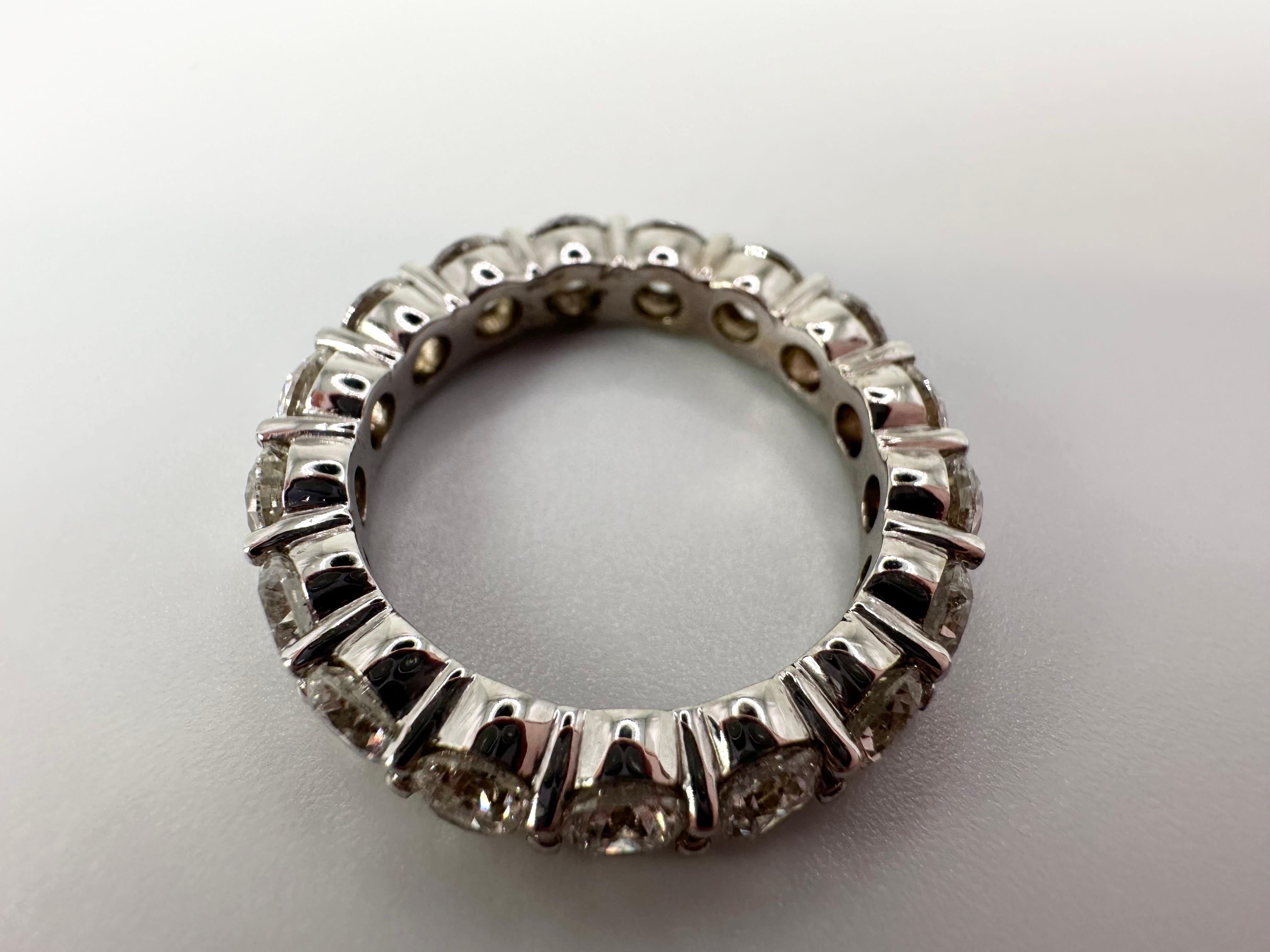 Huge Eternity Diamond Ring 3.95 Carats of Diamonds Diamond Ring For Sale 1