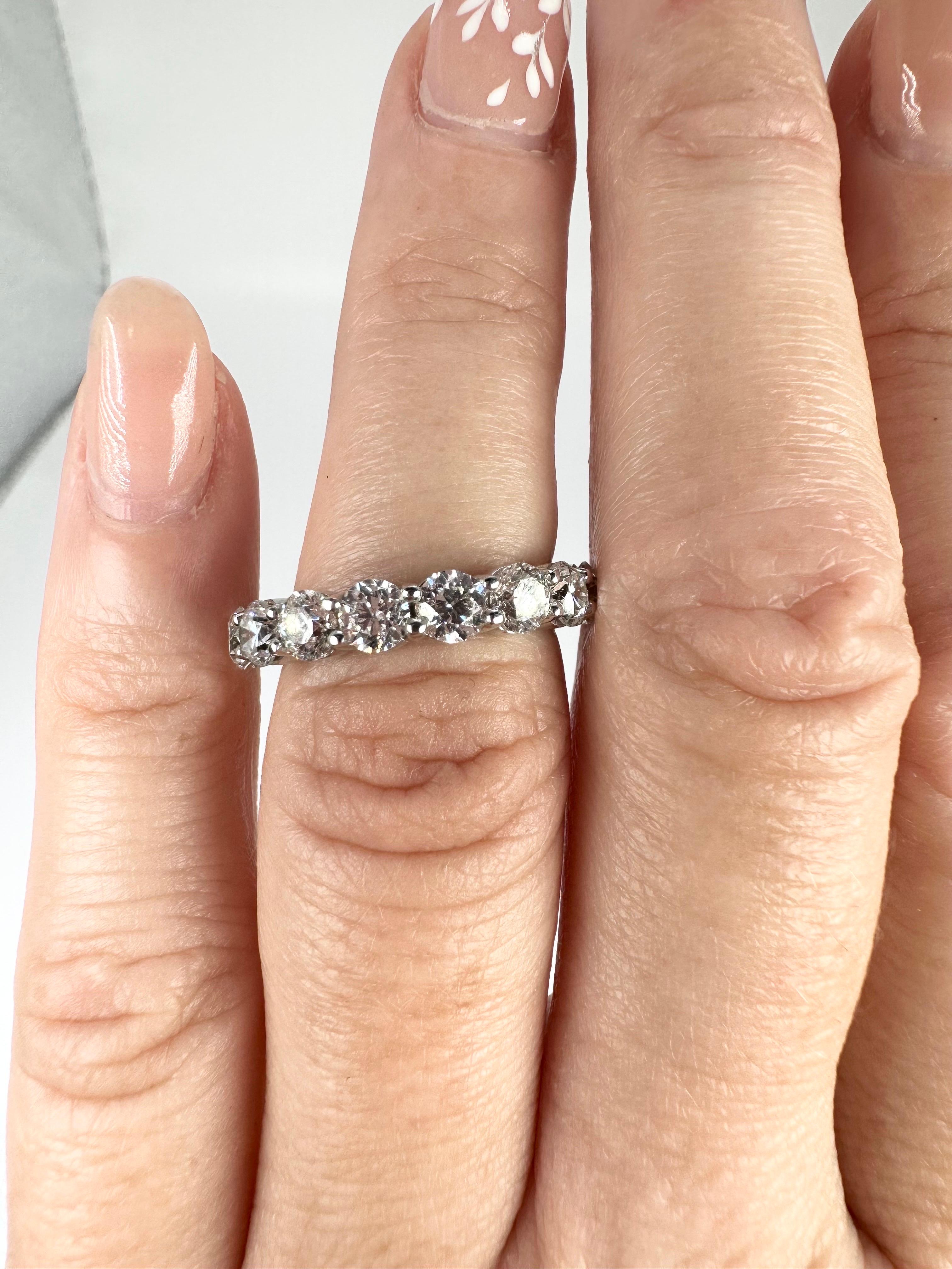 Huge Eternity Diamond Ring 3.95 Carats of Diamonds Diamond Ring For Sale 3