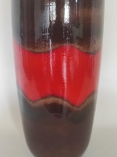 Huge Fat Lava West Germany Ceramic Vase 1960s