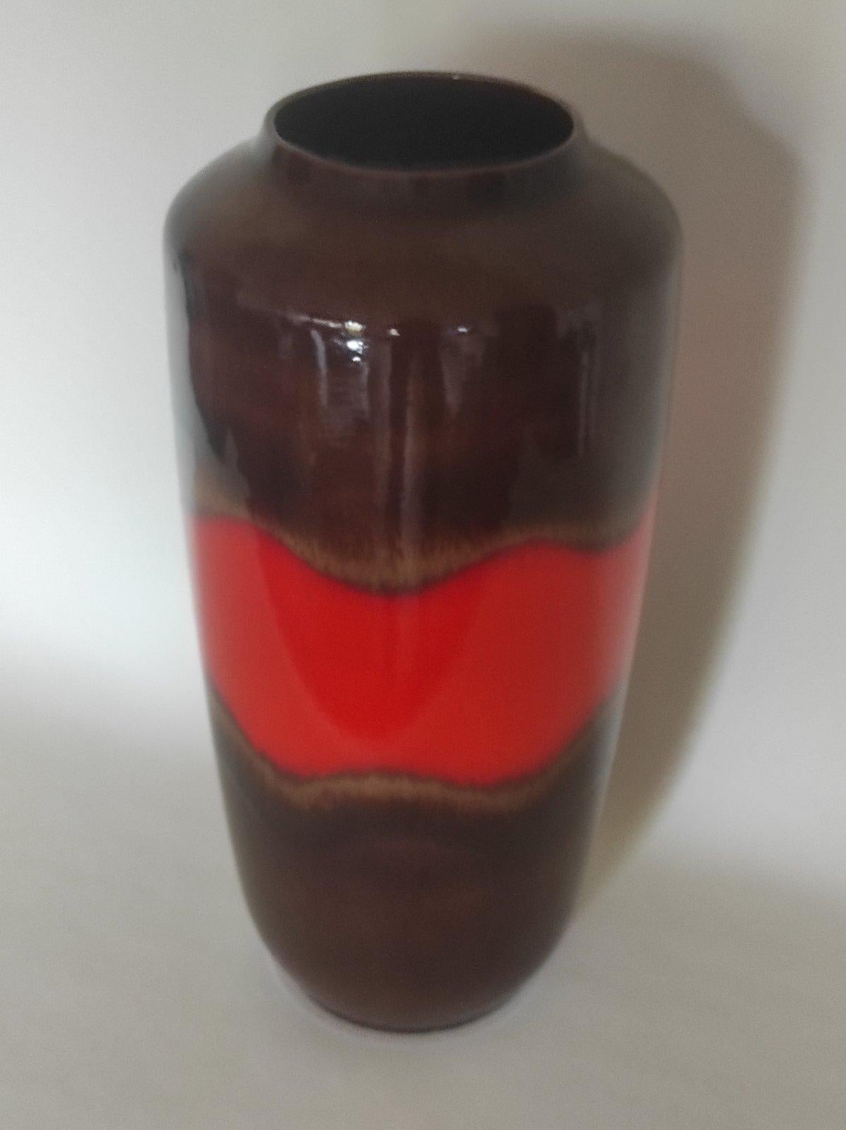 Huge Fat Lava West Germany Ceramic Vase 1960s For Sale 3
