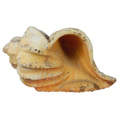 Huge Faux Fossilized Conch Shell Garden Sculpture