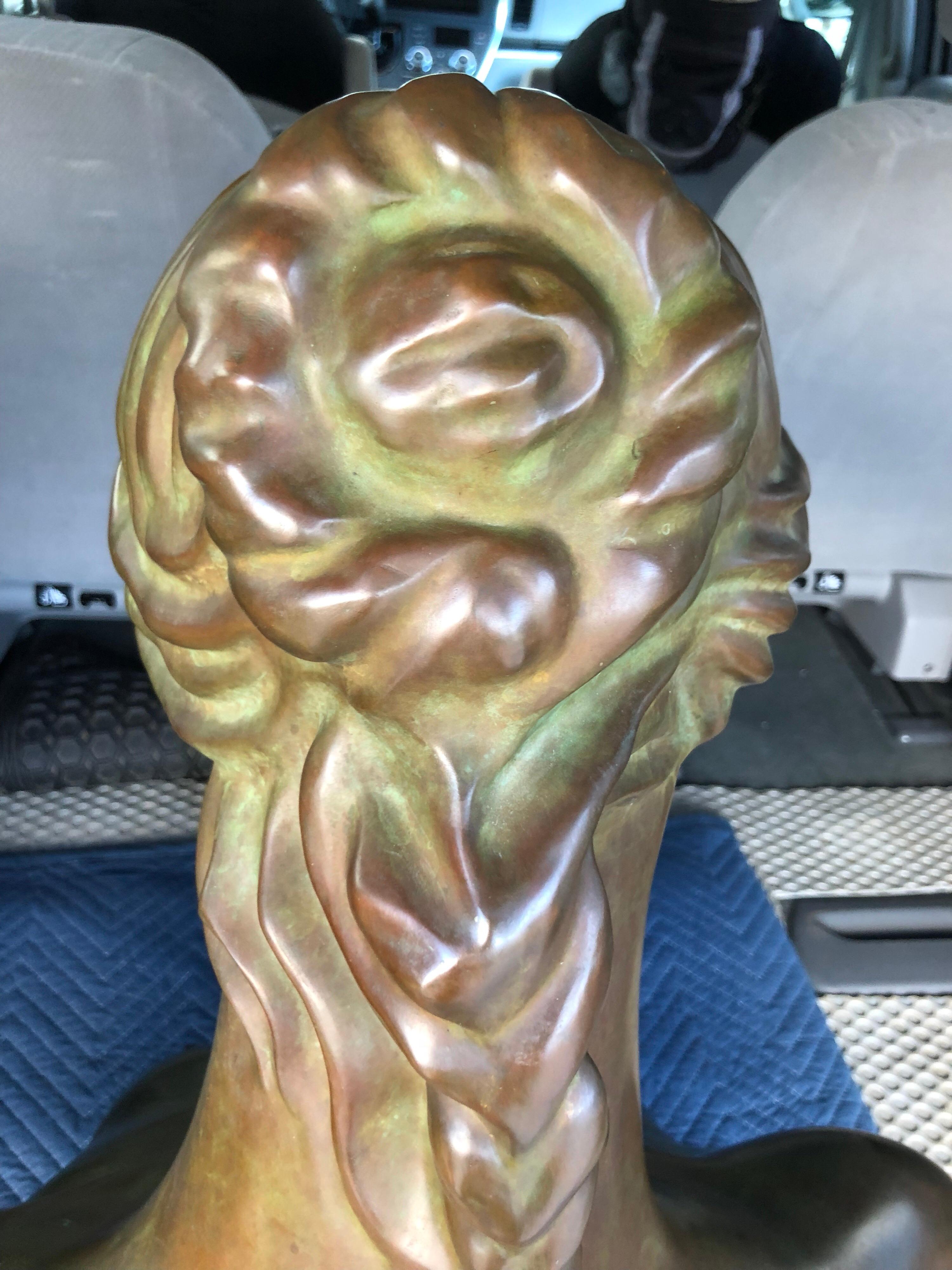 Huge Female Bronze Nude Sculpture by John Destefano In Good Condition For Sale In Redding, CT