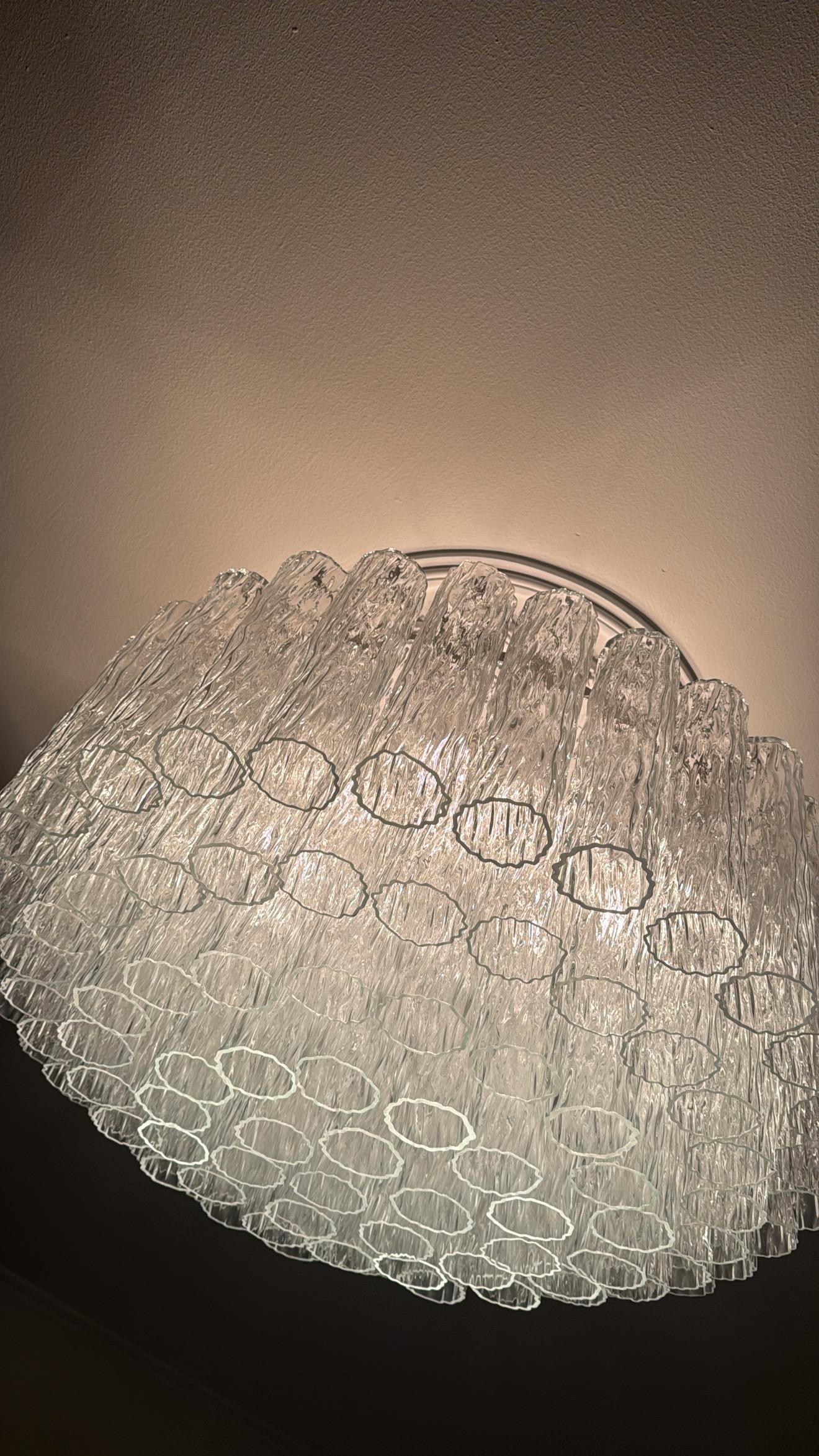 Huge Flat Classic Murano Chandelier size XXL in the of style of Venini in vendita 6