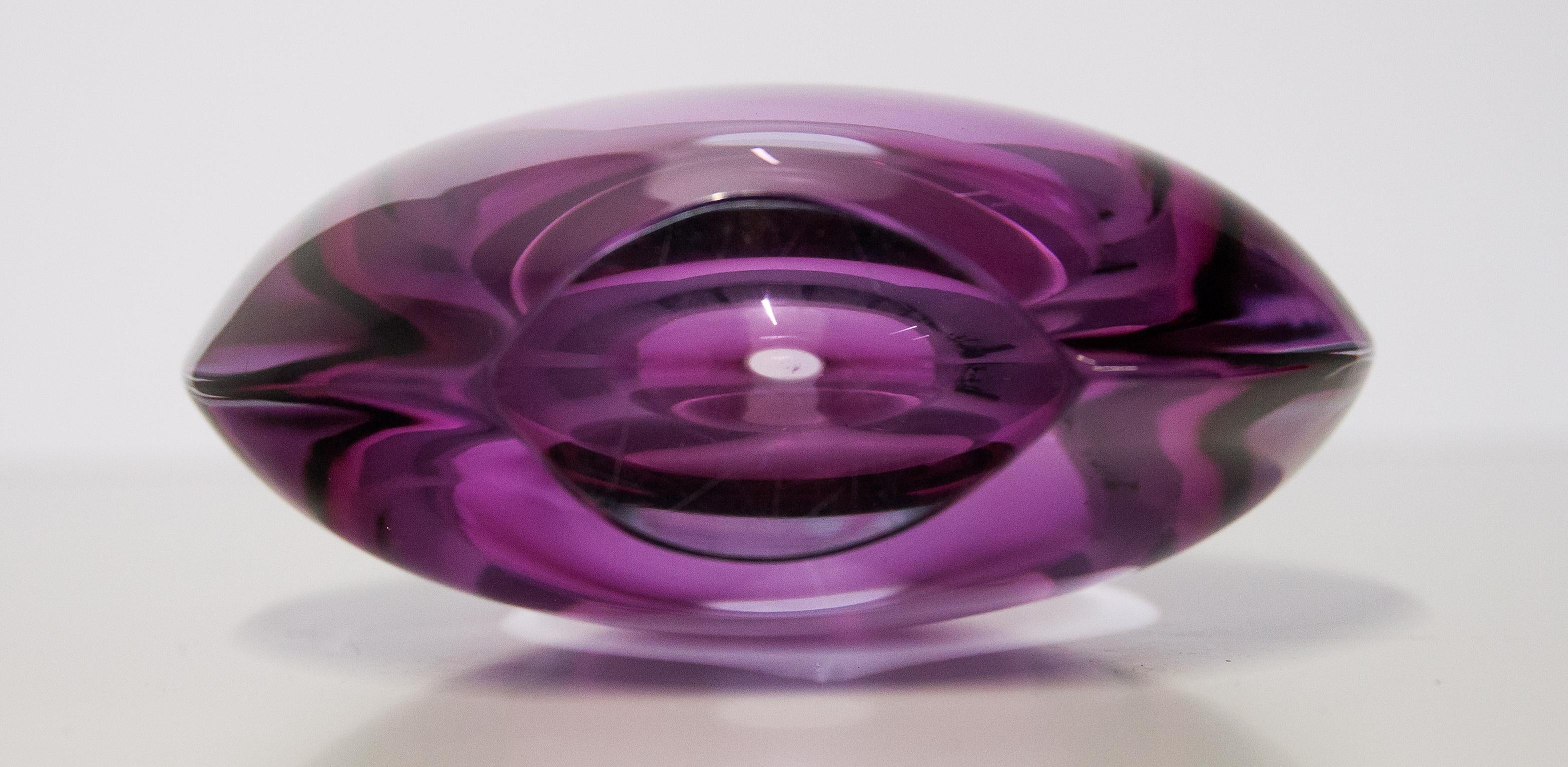 Huge Flavio Poli Seguso Purple Vase For Sale 3